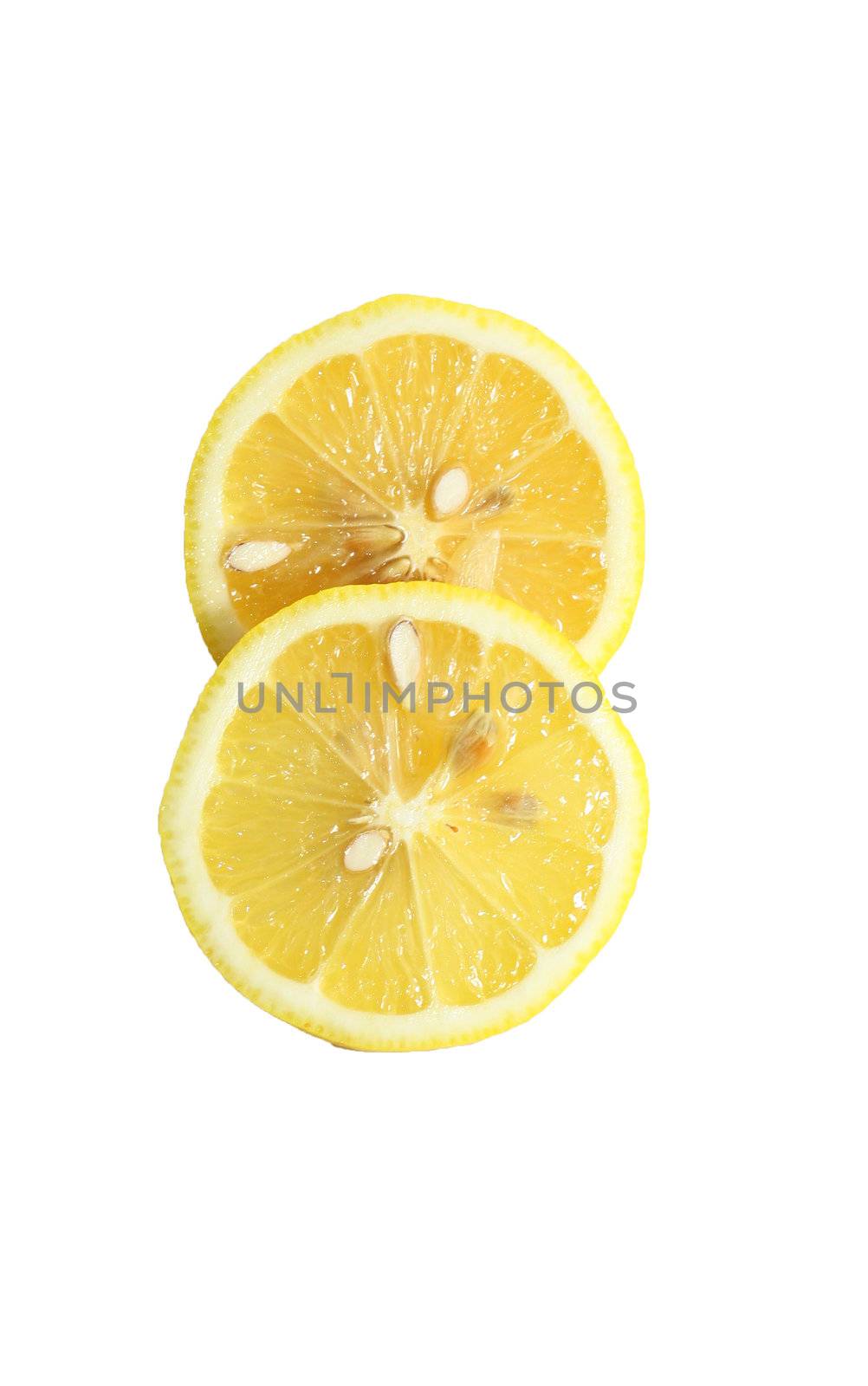Lemon on the white background  by schankz