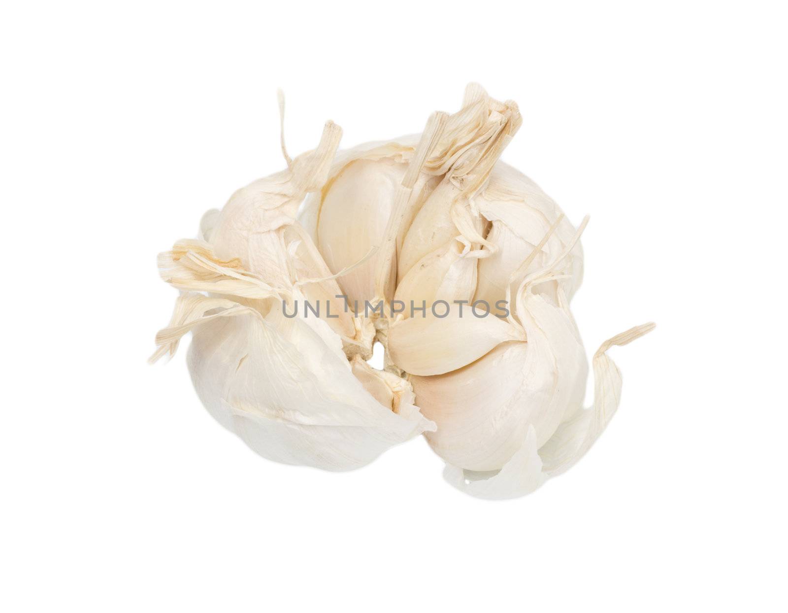 Garlic isolated on white 