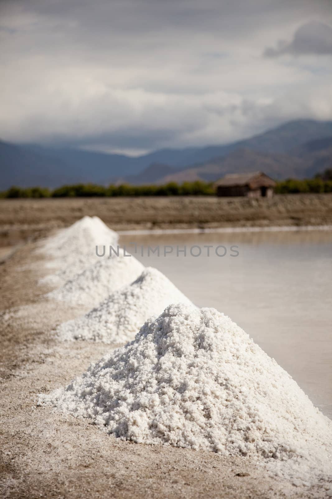 Salt plains near the area of Bima, Sumbawa, Indonesia