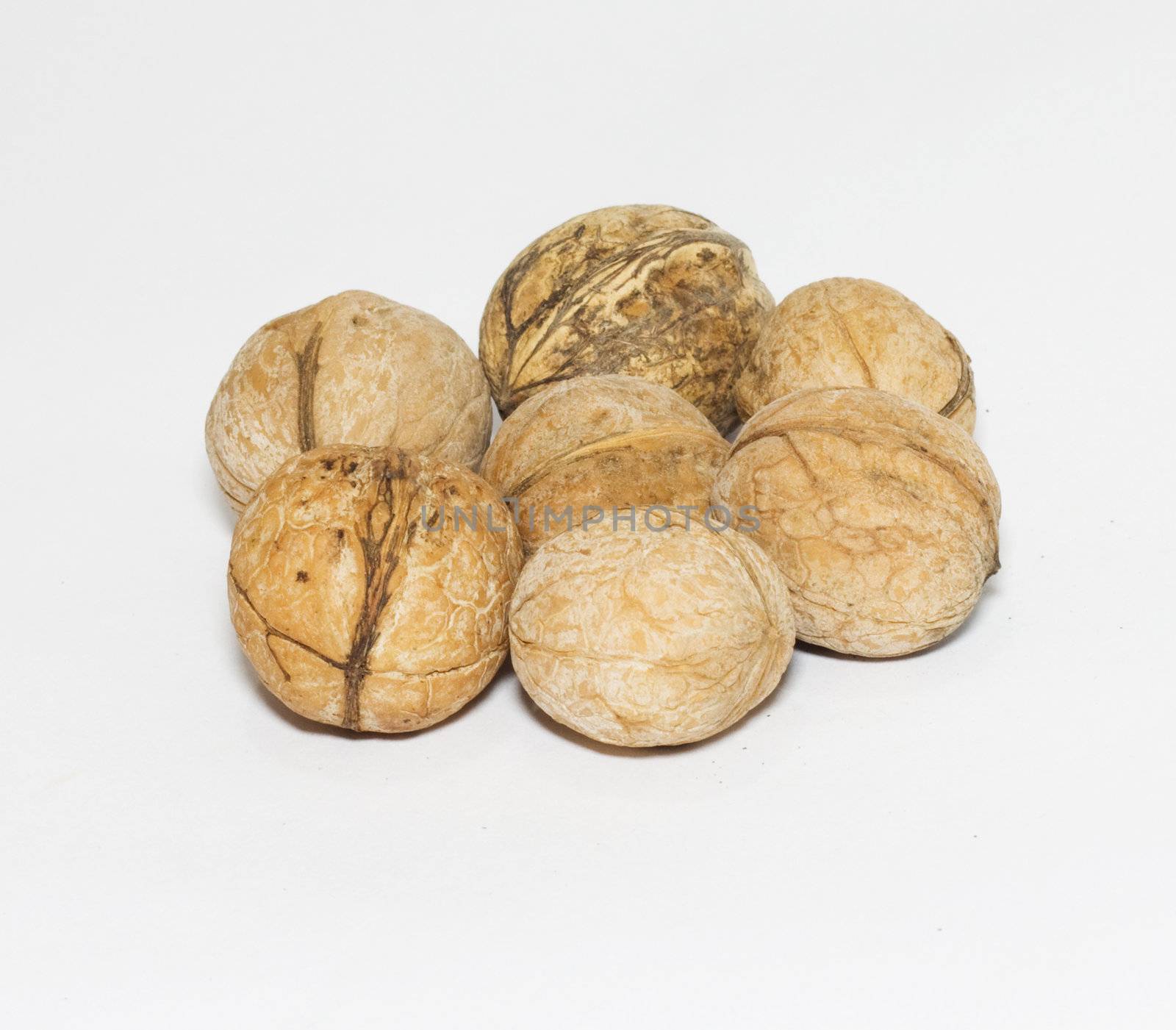 walnuts isolated on white bacground 