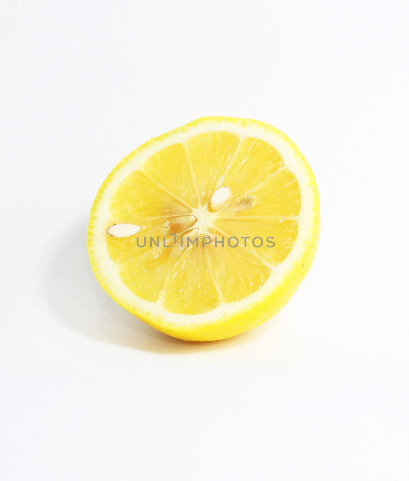 Lemon on the white background 