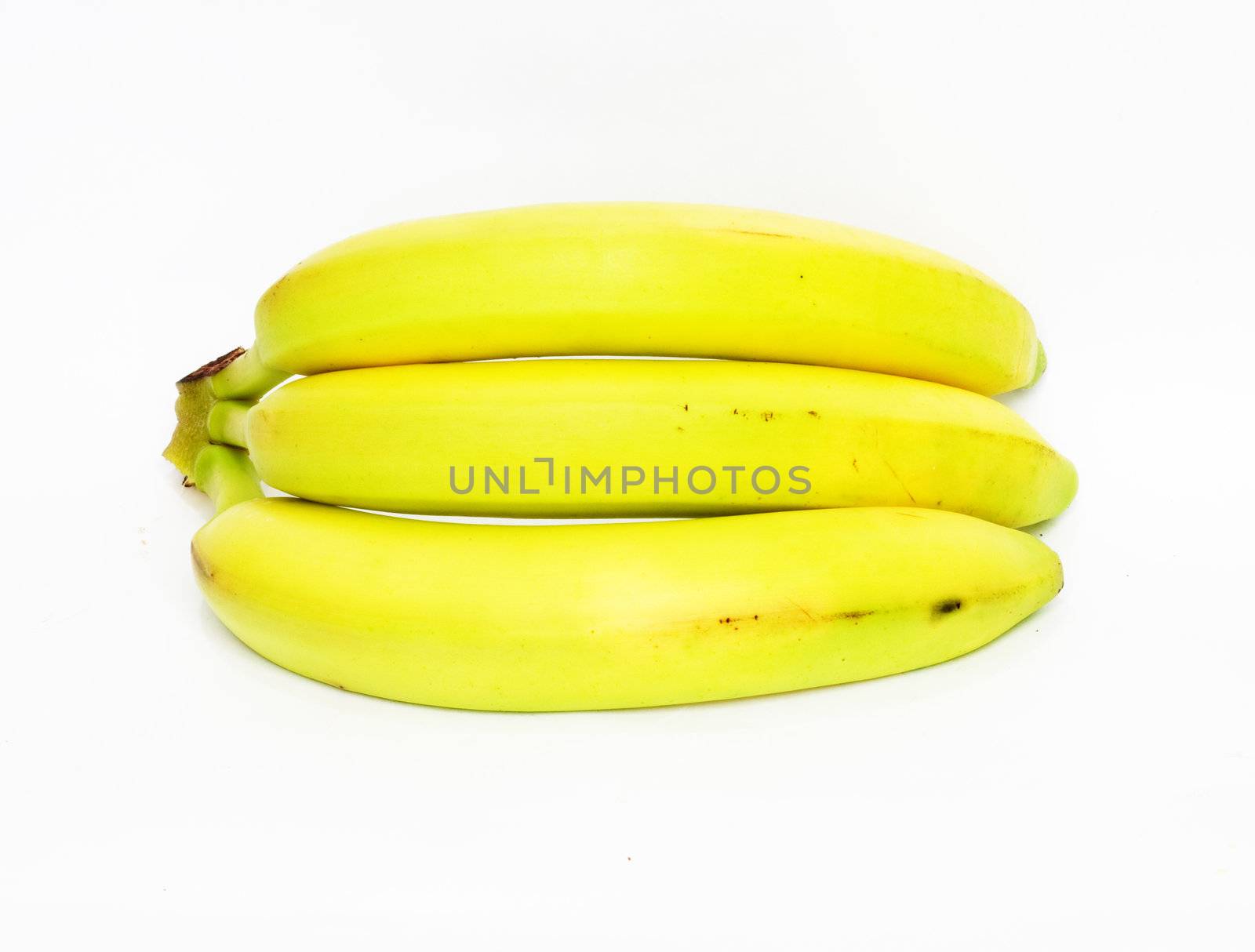 tree bananas isolated on white 