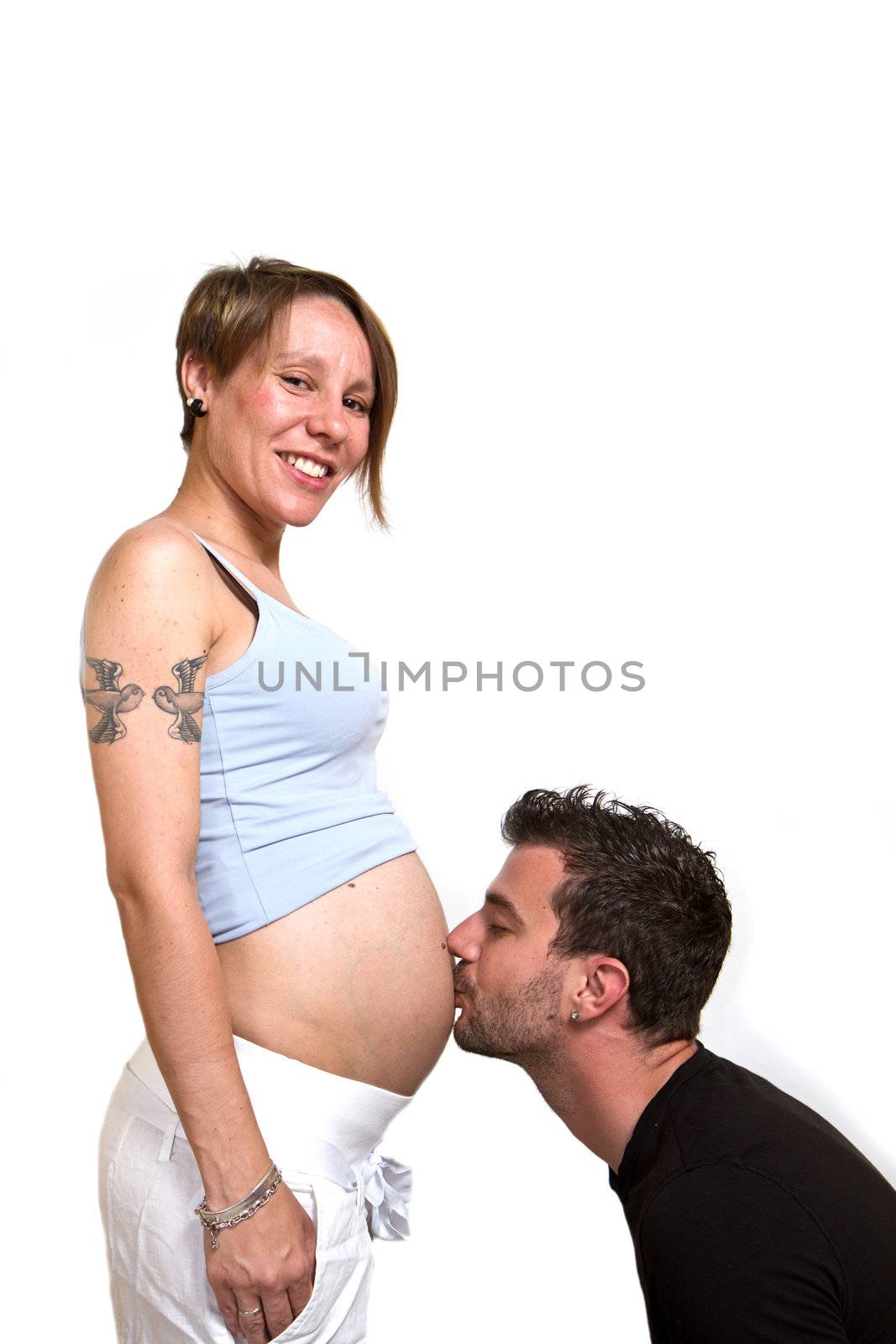 Happy pregnant couple