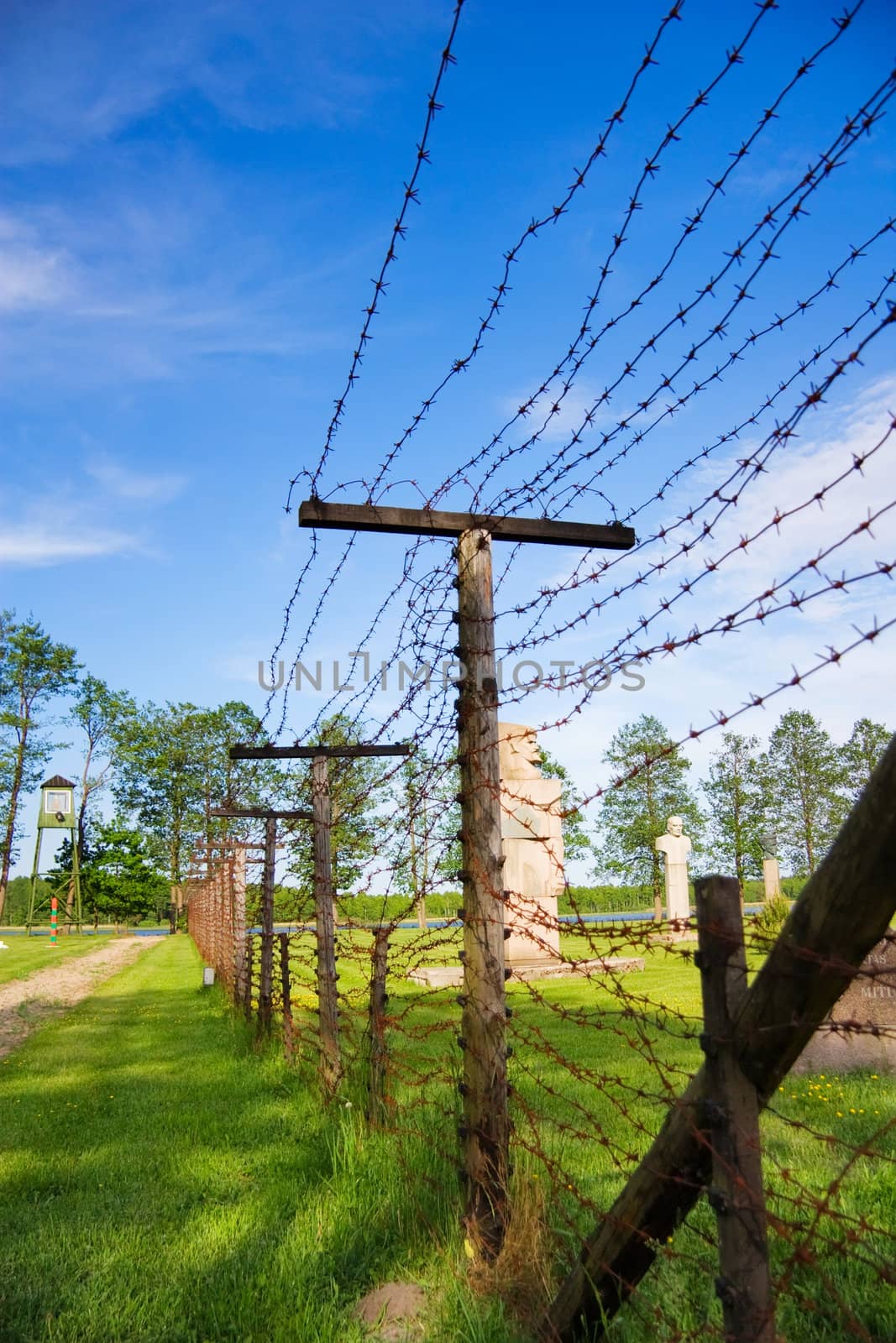 Soviet border, tower, imitation