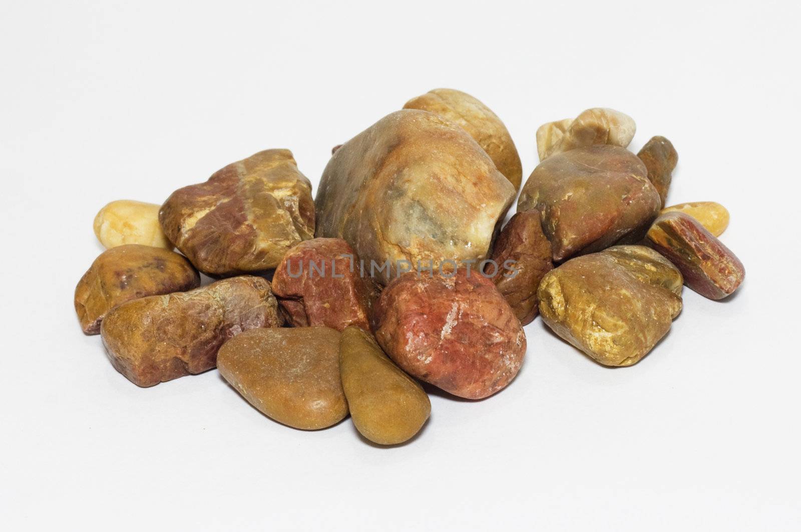 stones on white background 