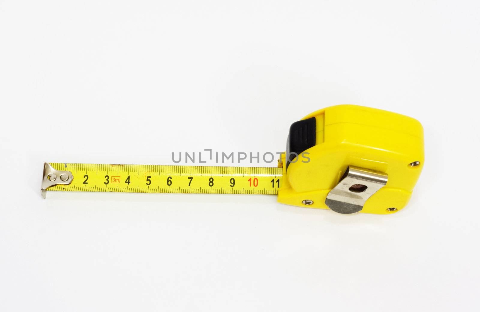 roll-up tape measure isolated on a white background  by schankz