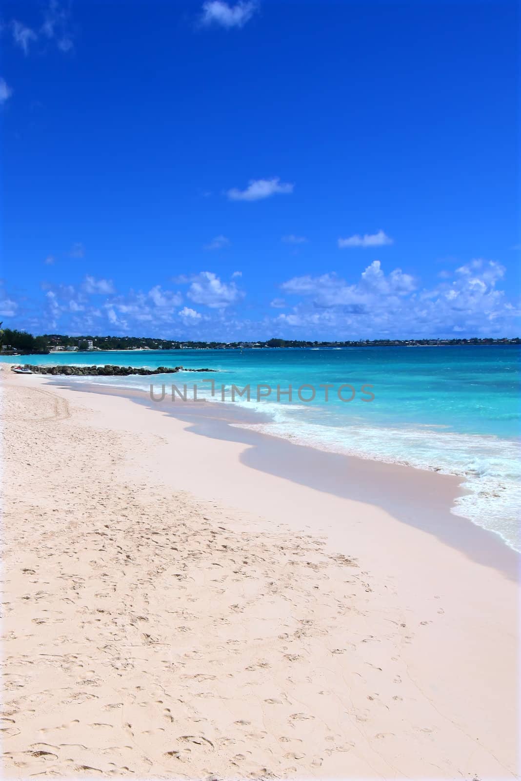 Beautiful Dover Beach on the Caribbean island of Barbados.