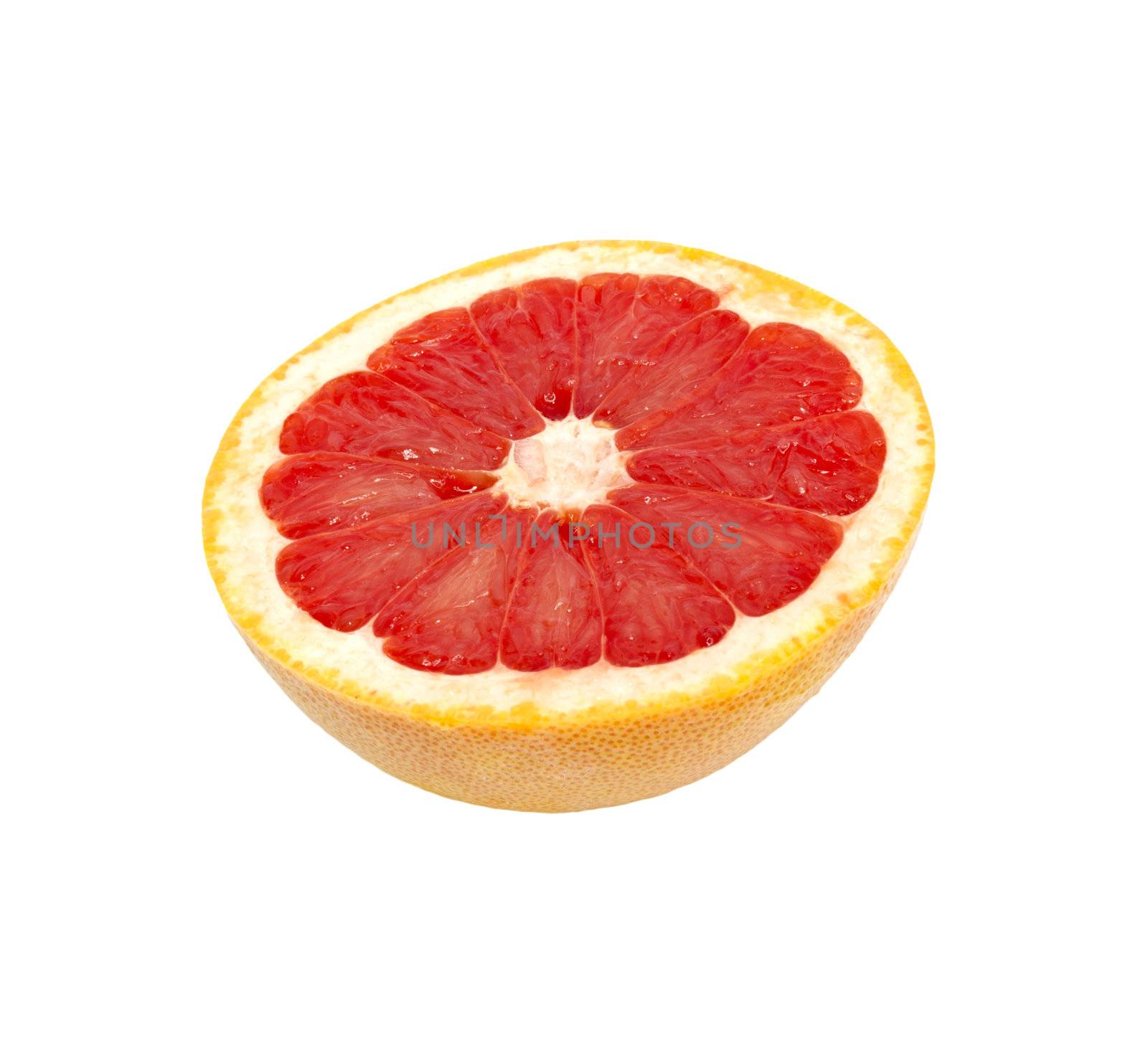Red grapefruit close-up macro shot  by schankz