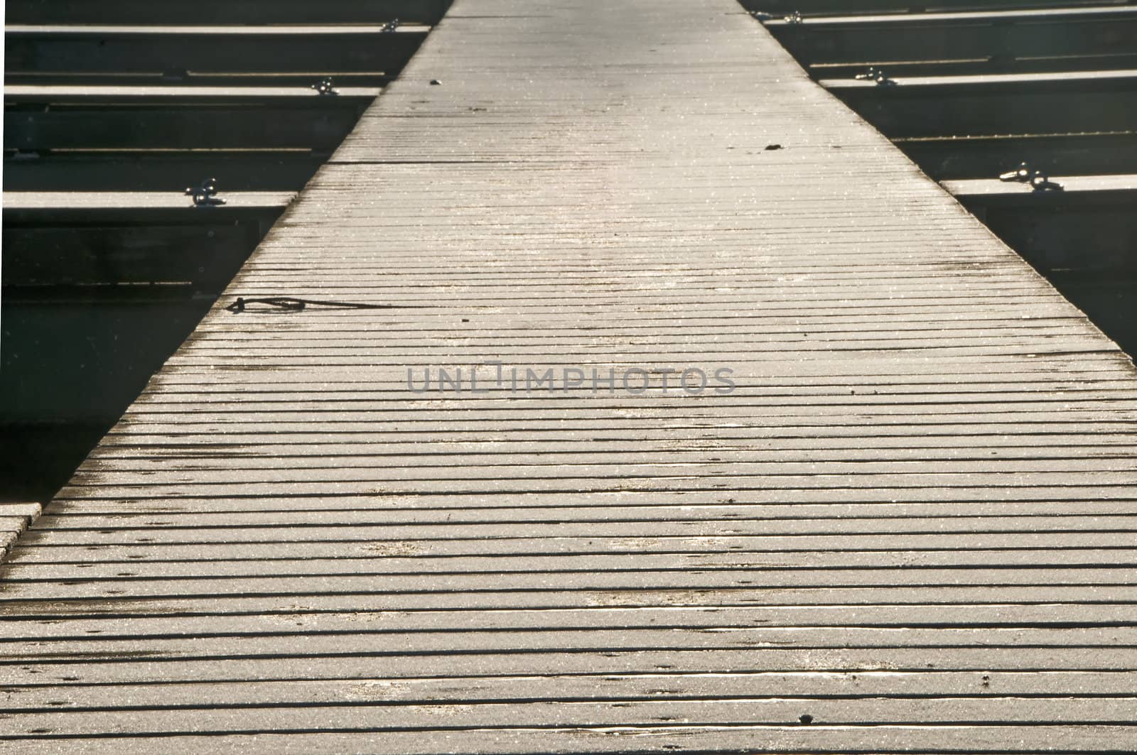 closeup of a footbridge