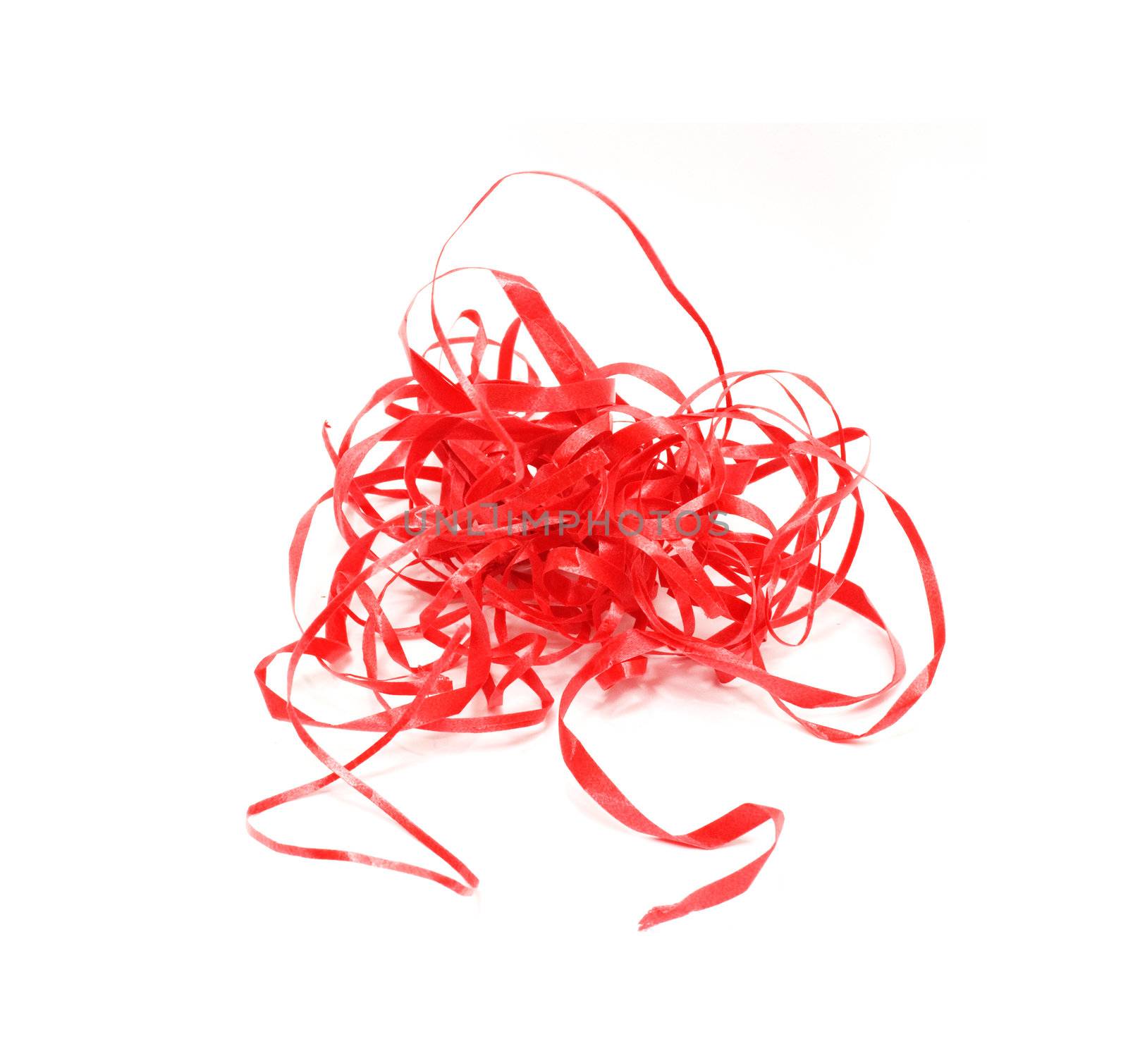 red silk ribbon  by schankz