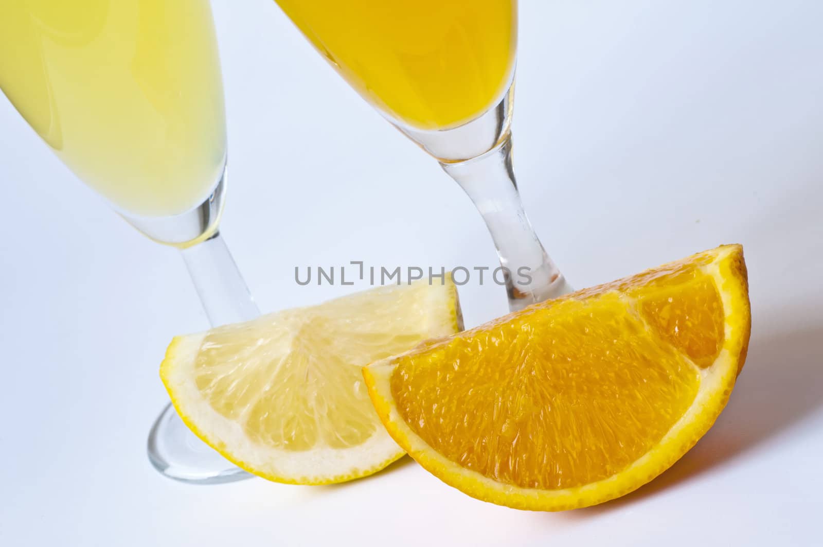 orange juice and lemon juice