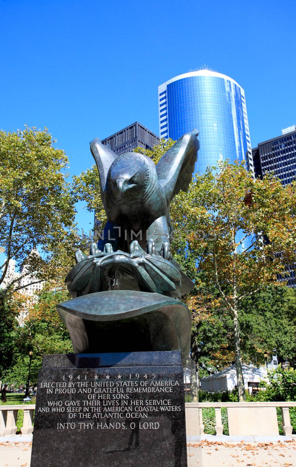 The Memorial of the US Coast Guard in Lower Manhattan New York City 

