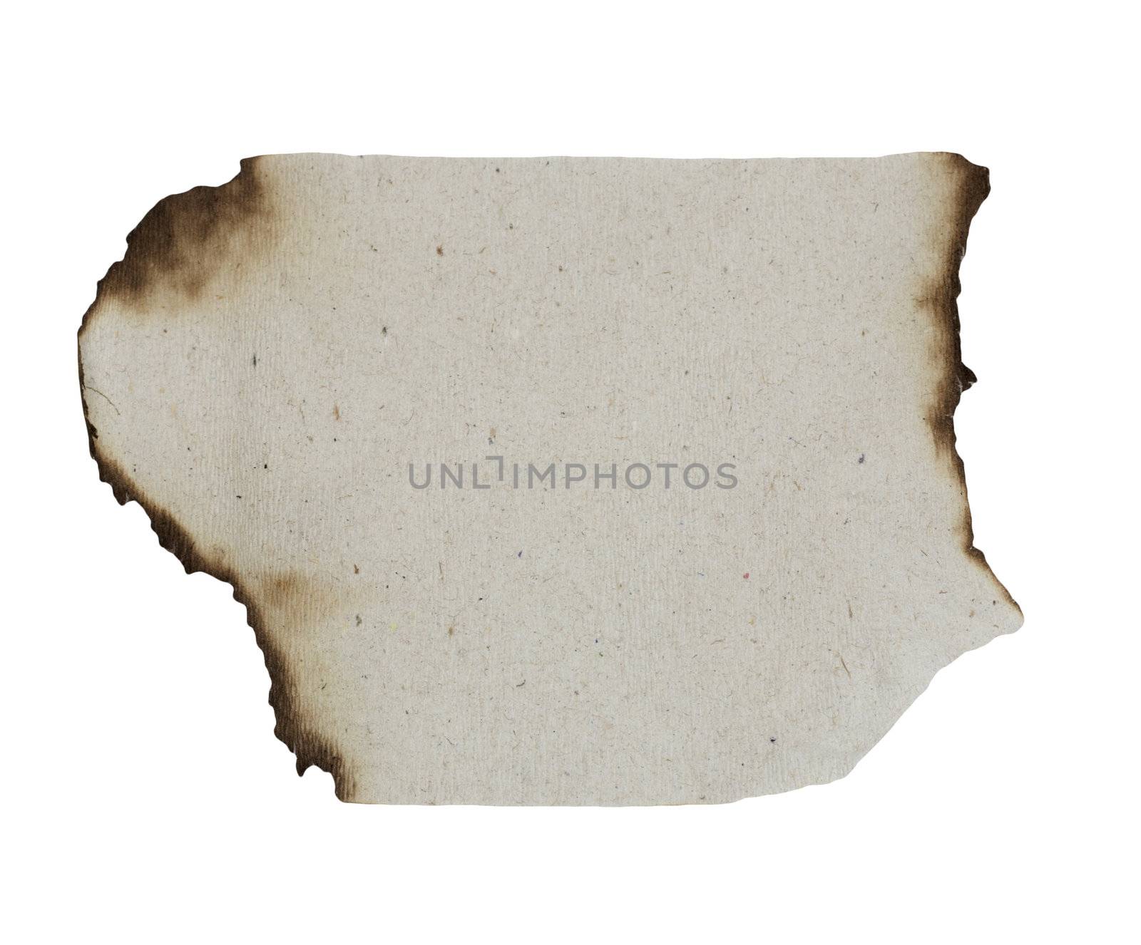 burnt edges paper isolated on white background  by schankz