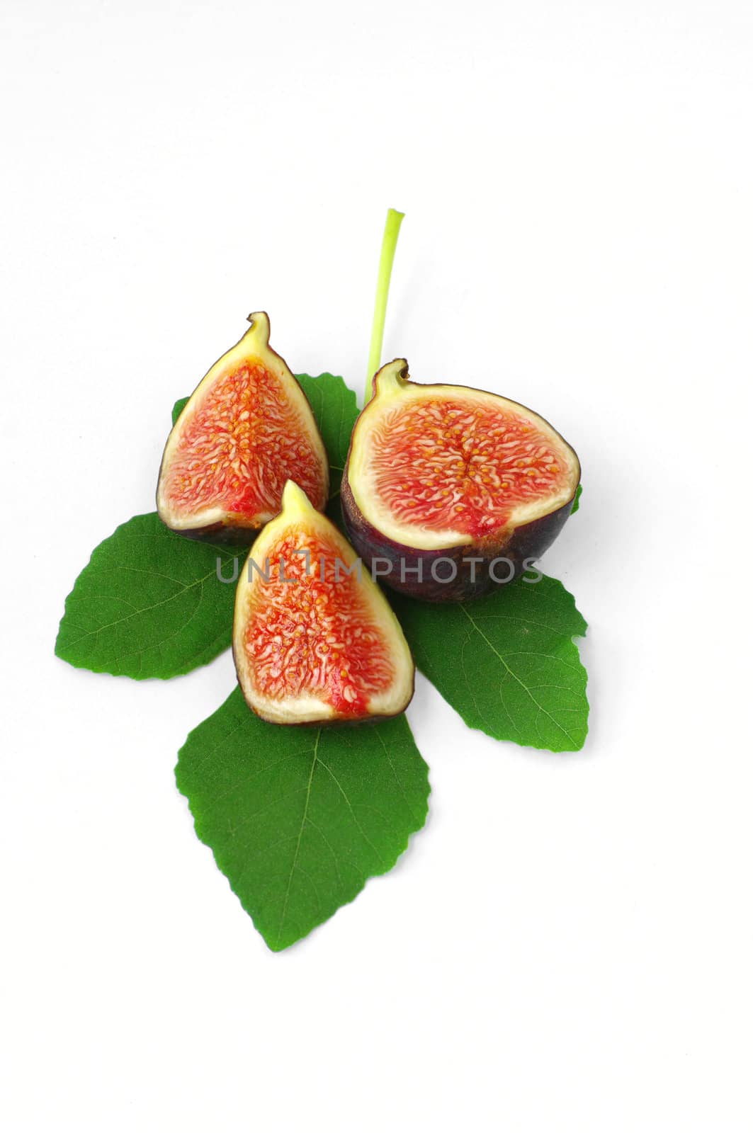 Fresh figs on white background
