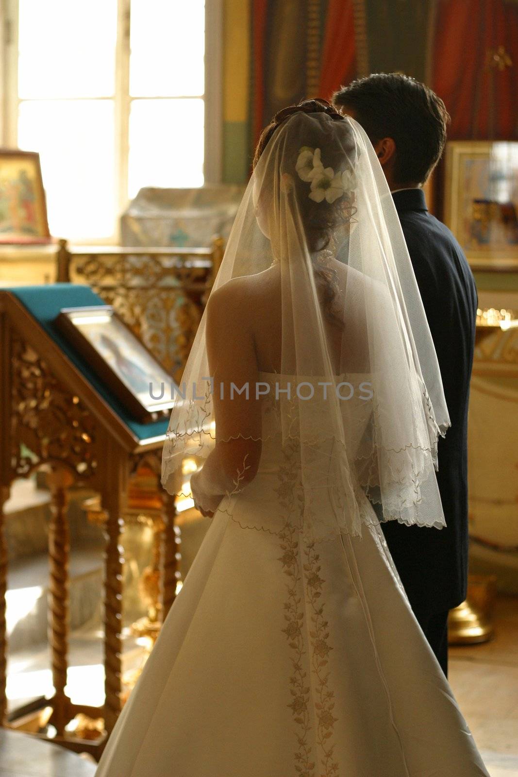 Before the wedding ceremony - inside church