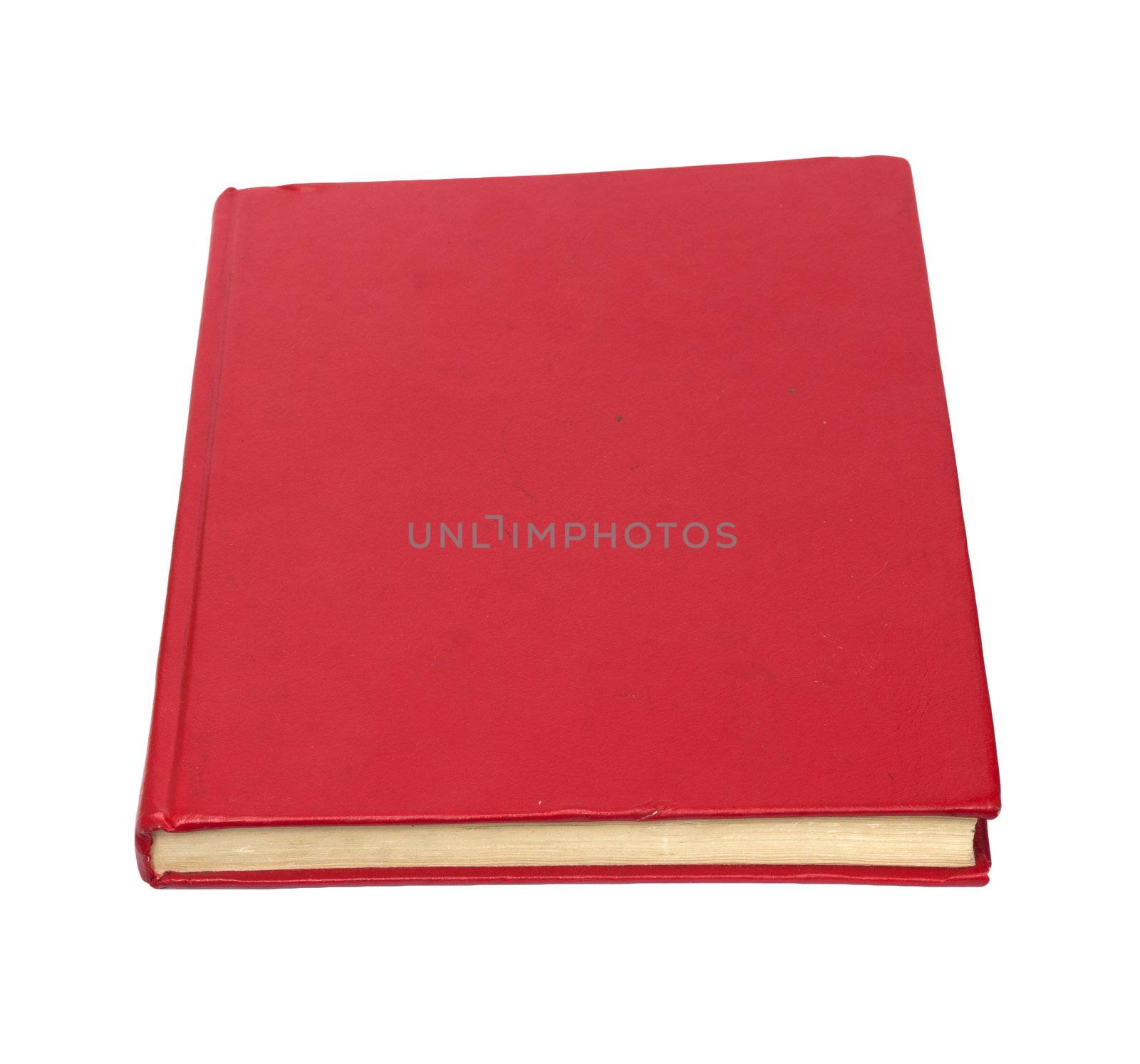 Red book isolated on white . Clean cover 