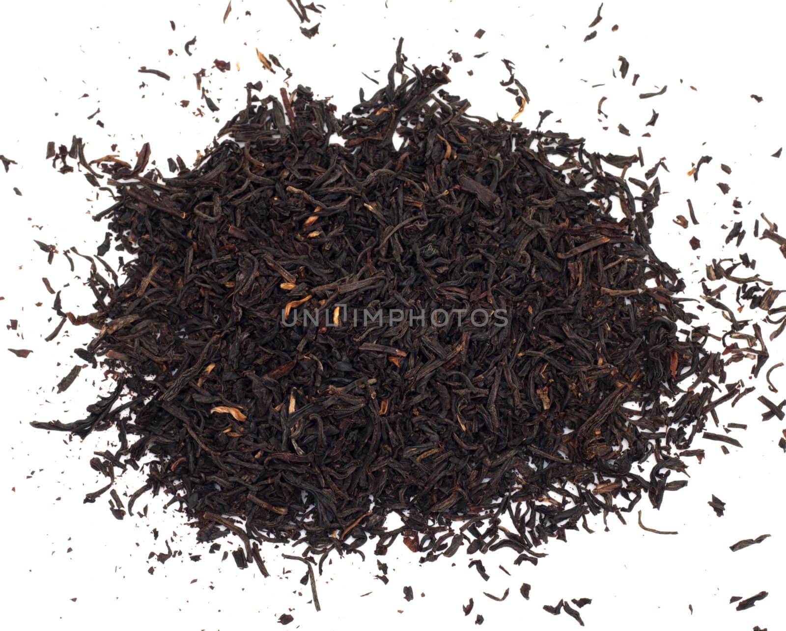 black tea on a white background 
