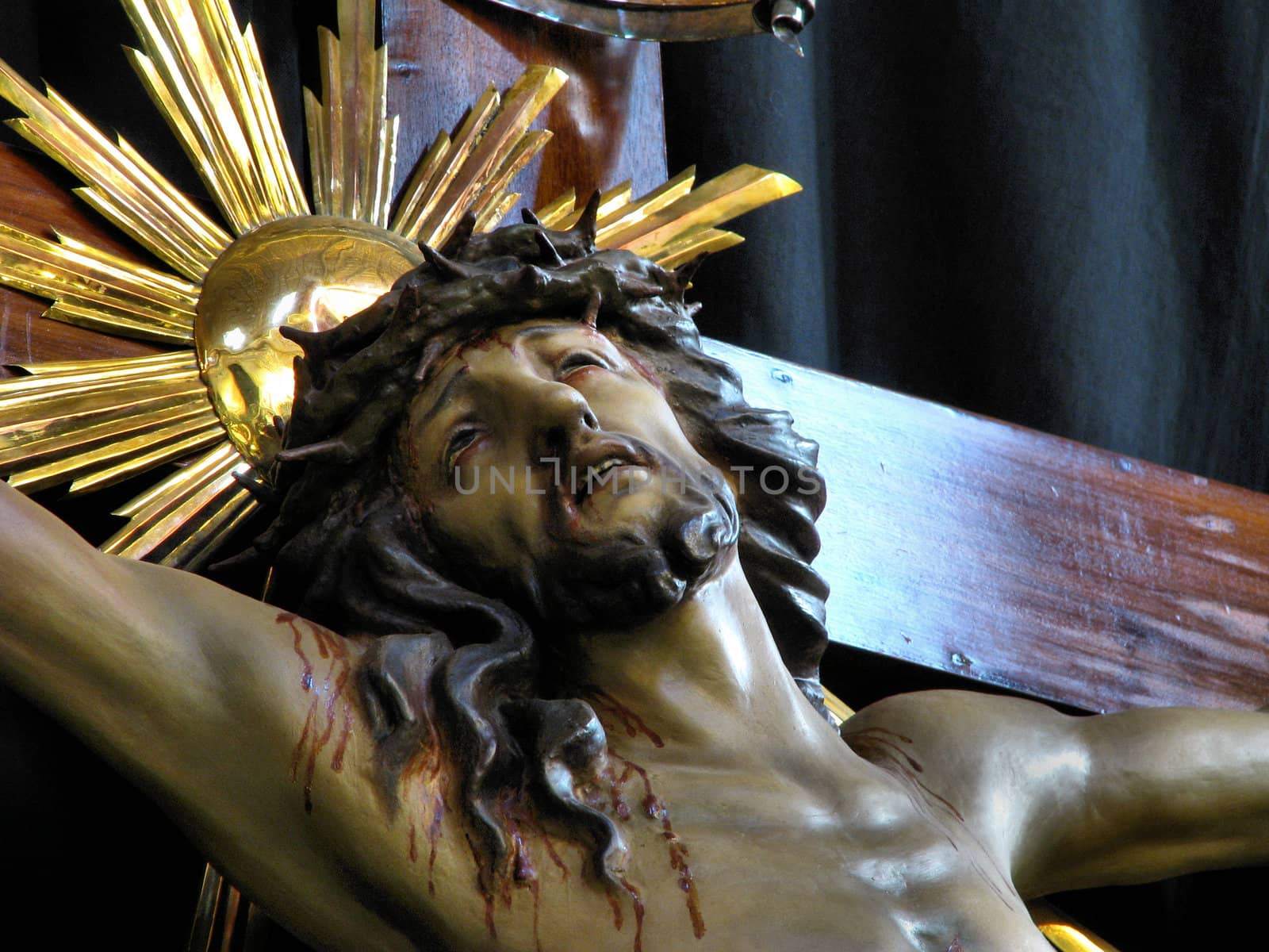 A detail of The Crucifixion in Qormi, Malta.