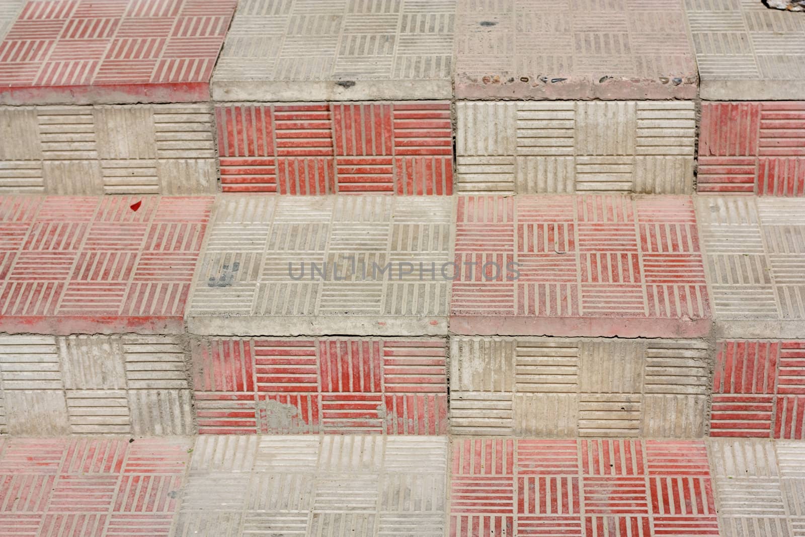 A abstract stairs with ceramic tiles. 