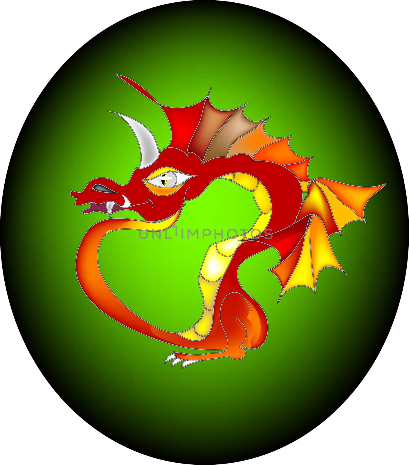 Oriental dragon logo