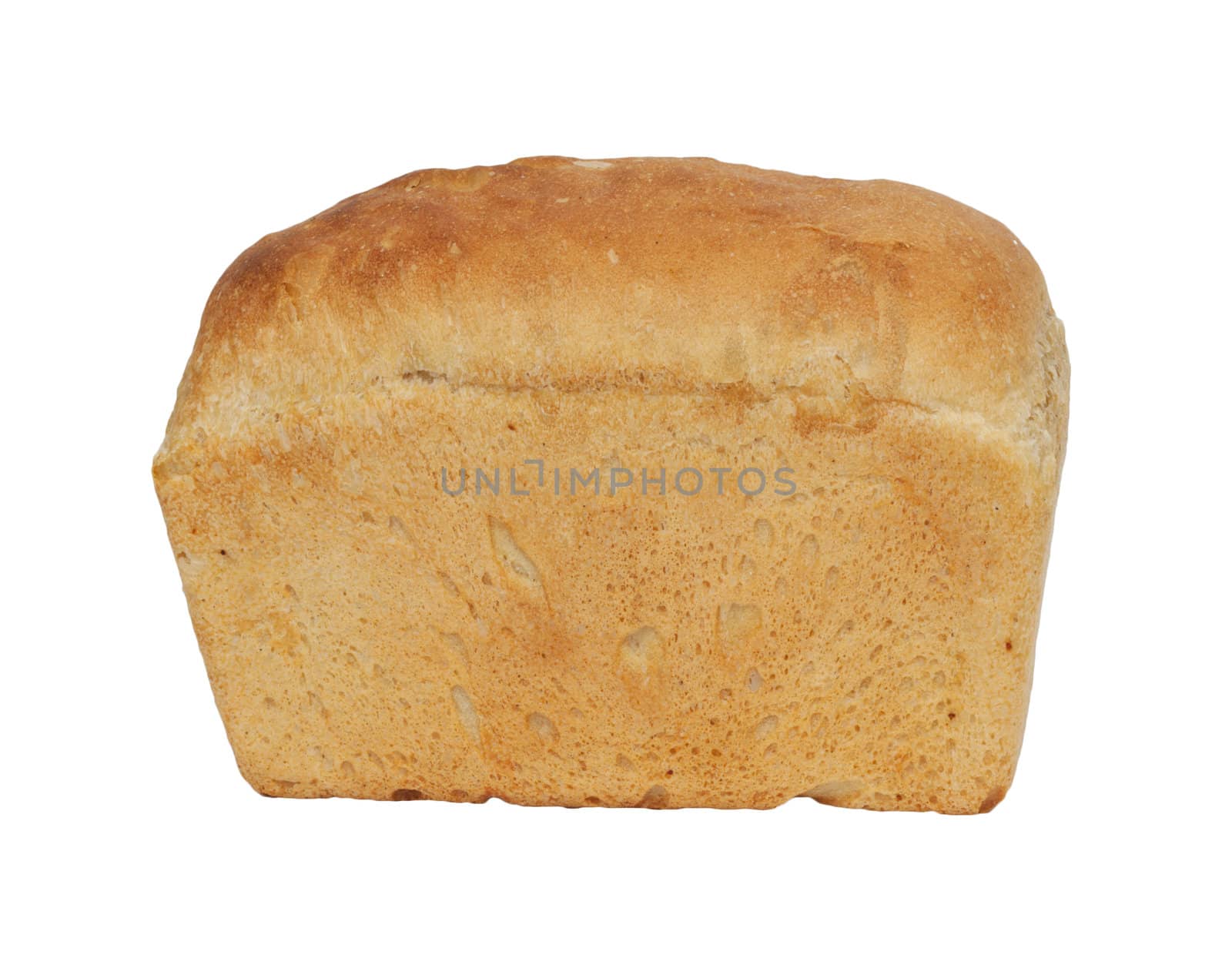 White bread loaf isolated on white background  by schankz