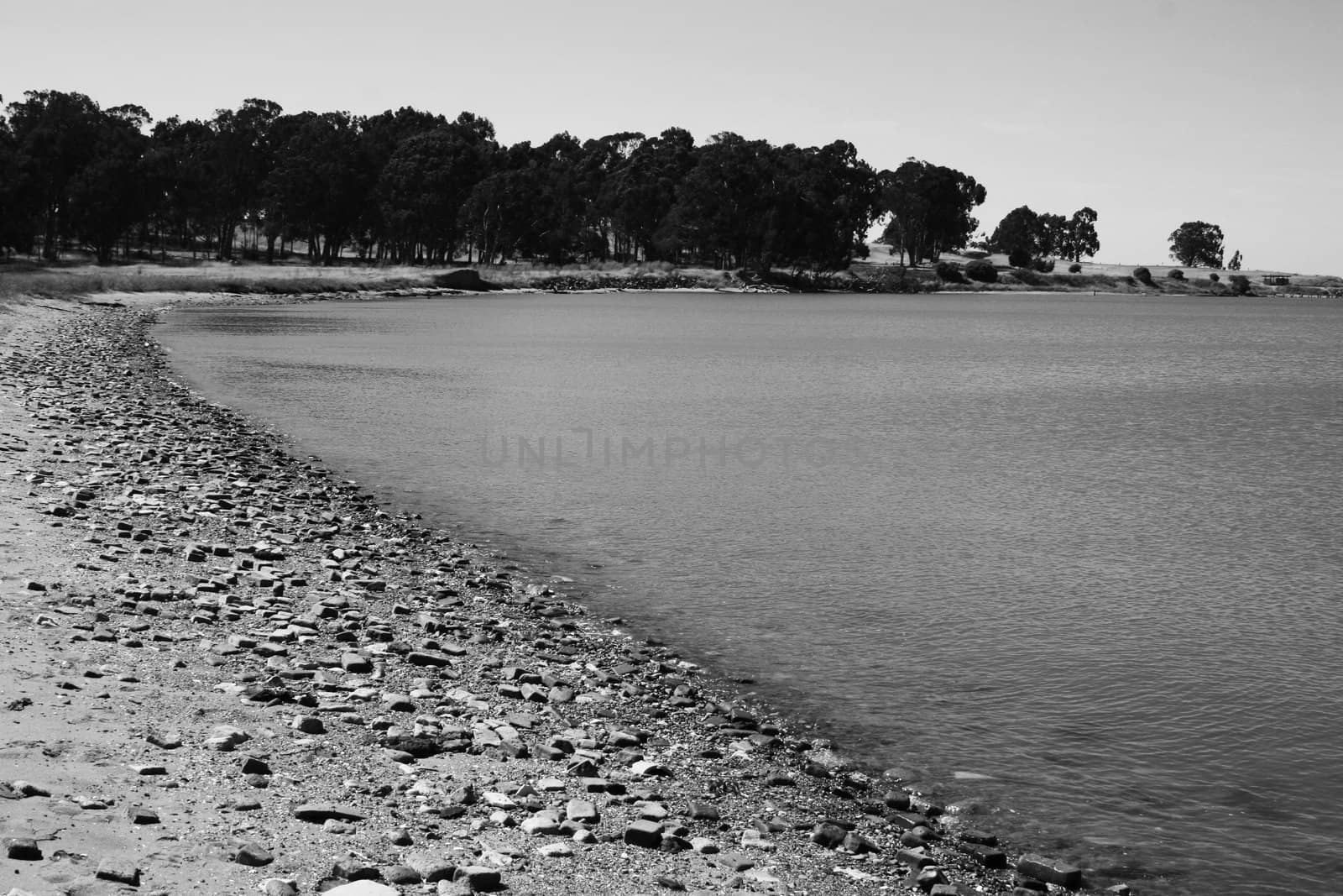 A seascape with beautiful and clear water.