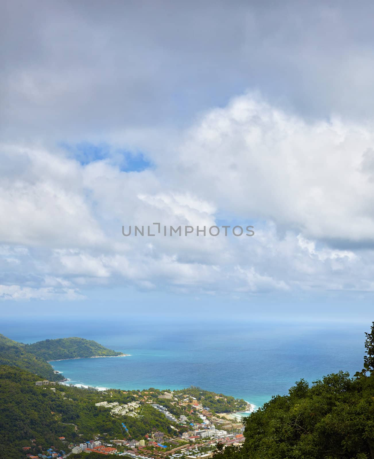 Panorama - views of the sea bay. Thailand, Phuket.