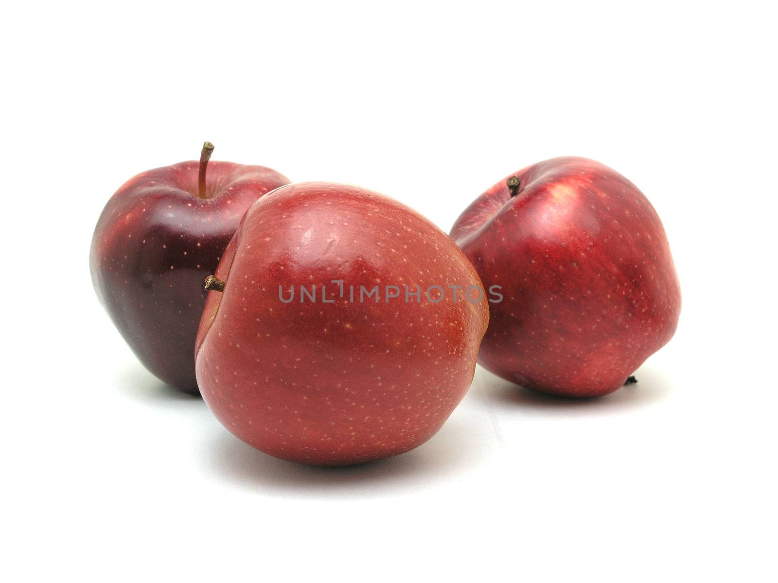 Tree red apple on white