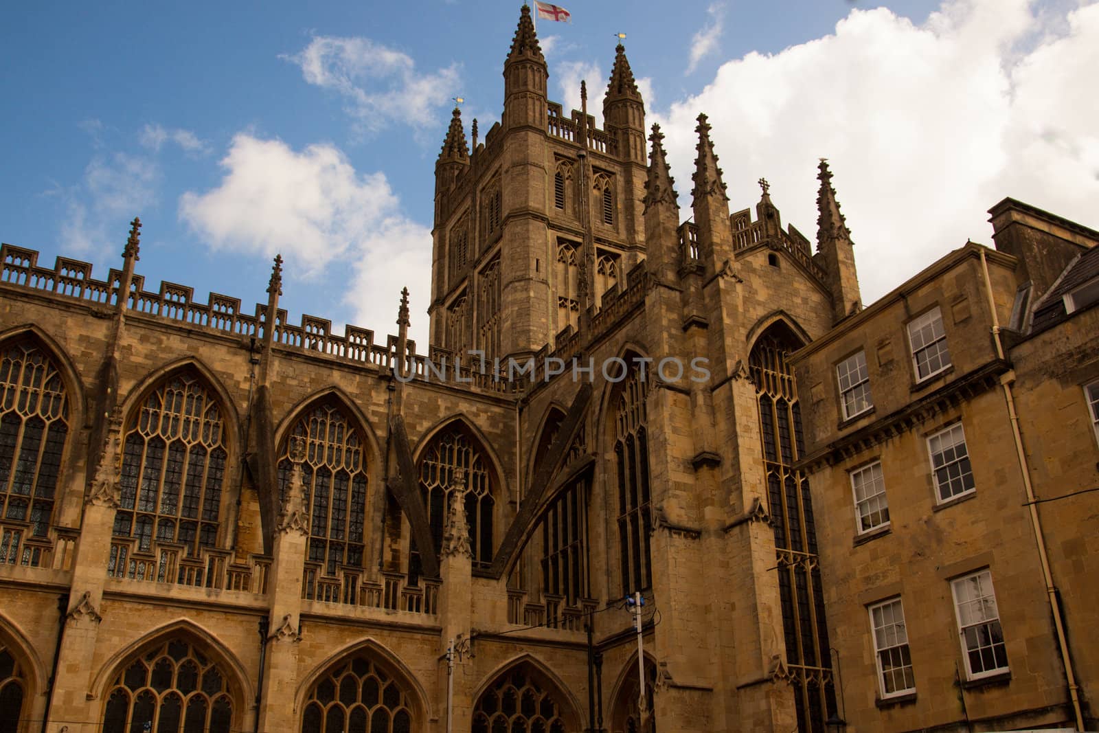 The Abbey Church of St. Peter and St. Paul, commonly known as Bath Abbey is a parish church in Bath, England. Founded in the 7th Century and rebuilt in the 12th Century it is an outstanding example of Gothic Architecture
