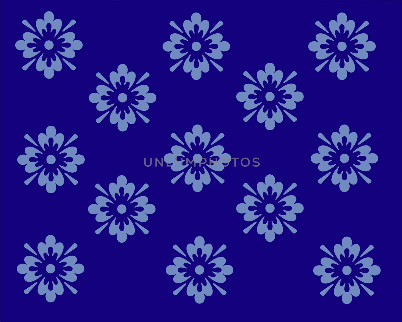 illustration of a wallpaper design in blue by peromarketing