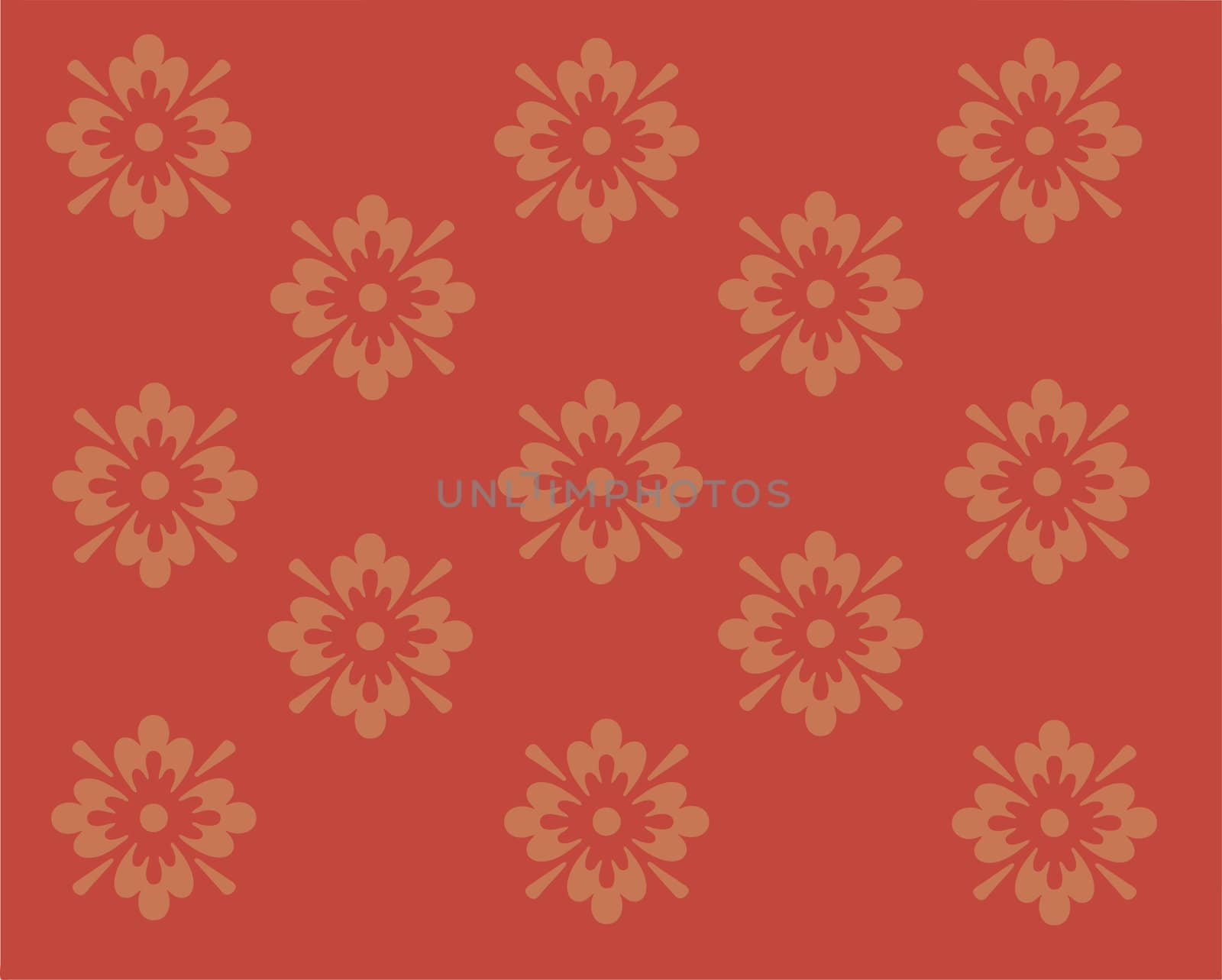 illustration of a wallpaper design with ornaments by peromarketing