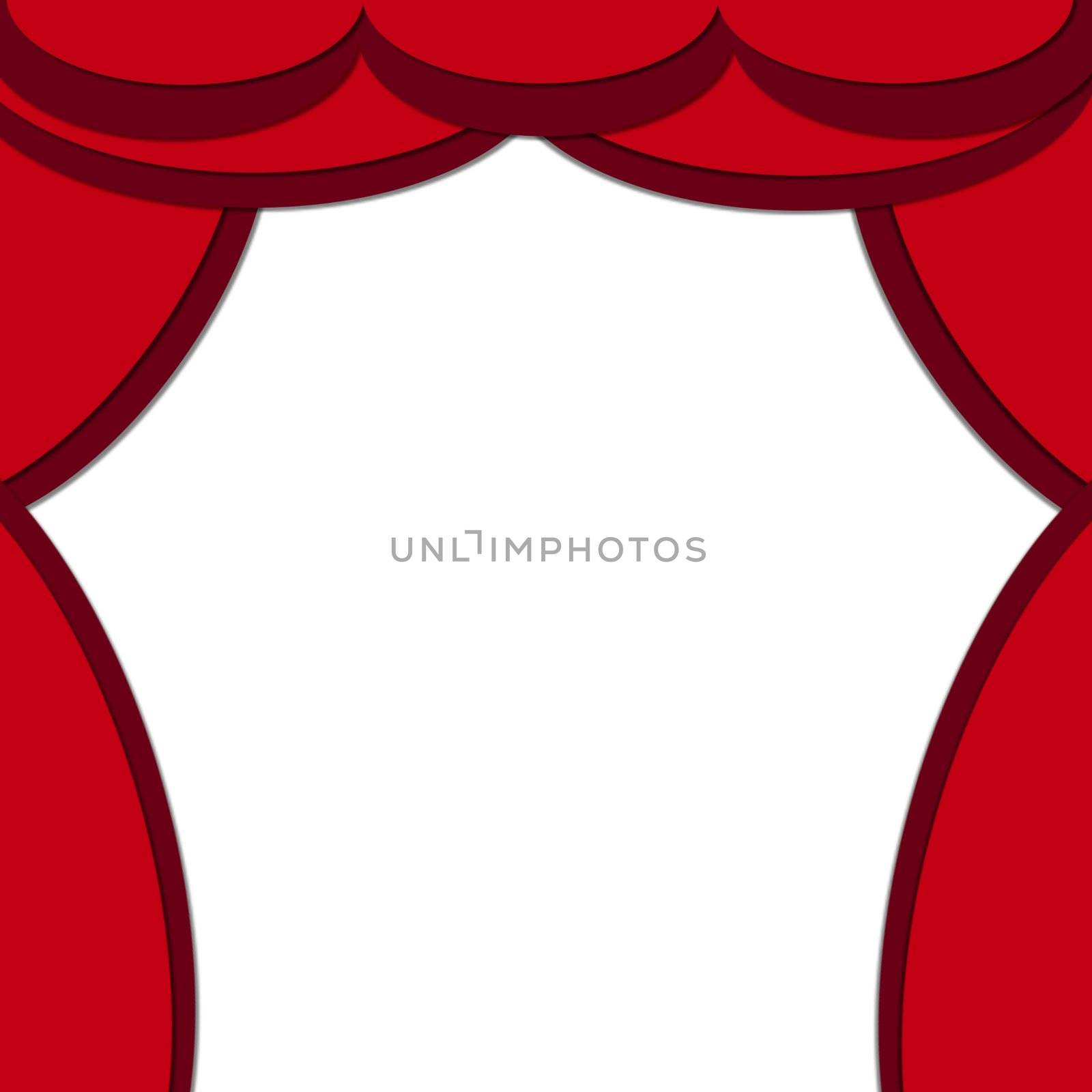 Illustration of a Red Stage curtain 