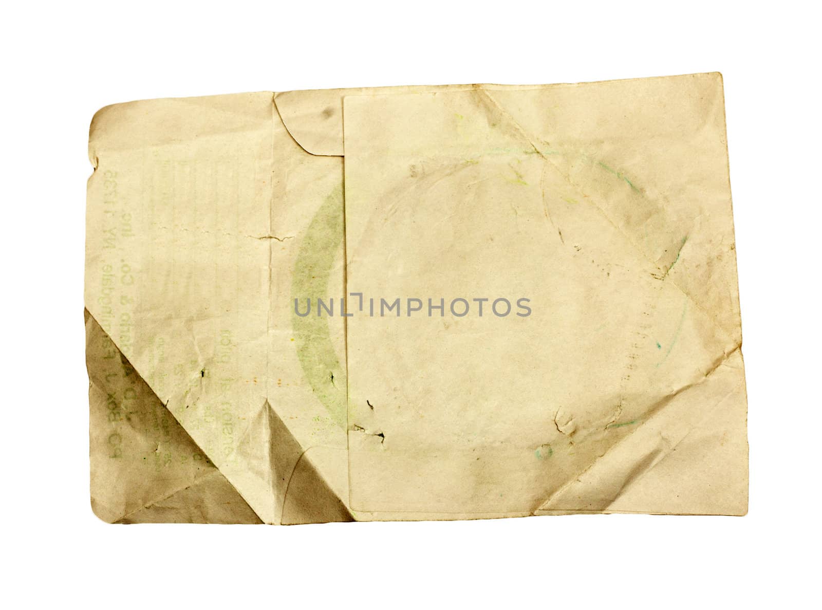 old paper sheet isolated on white  by schankz