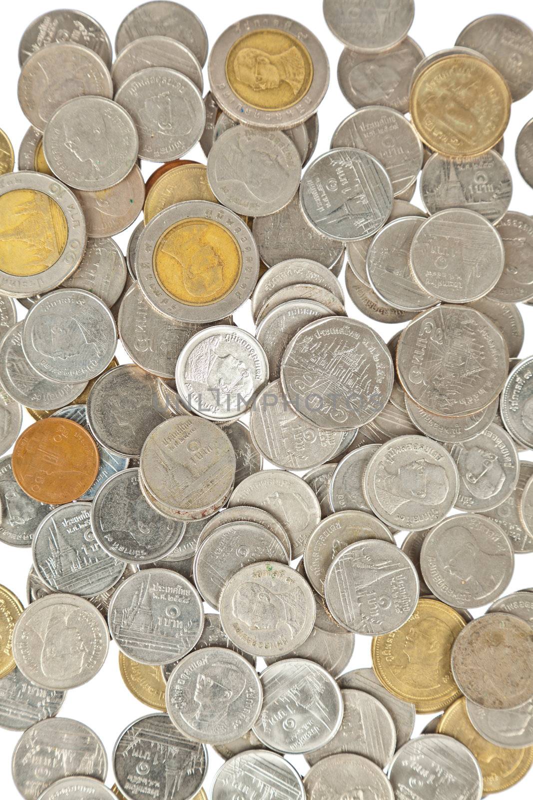 Coins thai baht background