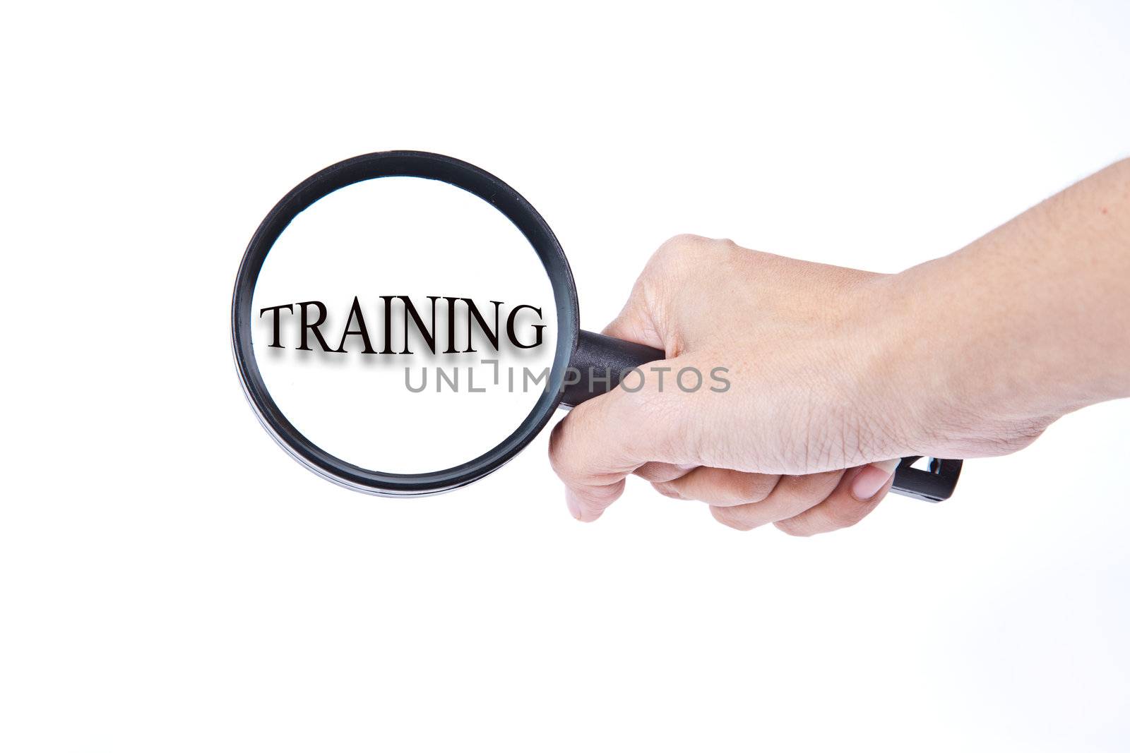 searching word, training by use magnifying glass  by FrameAngel