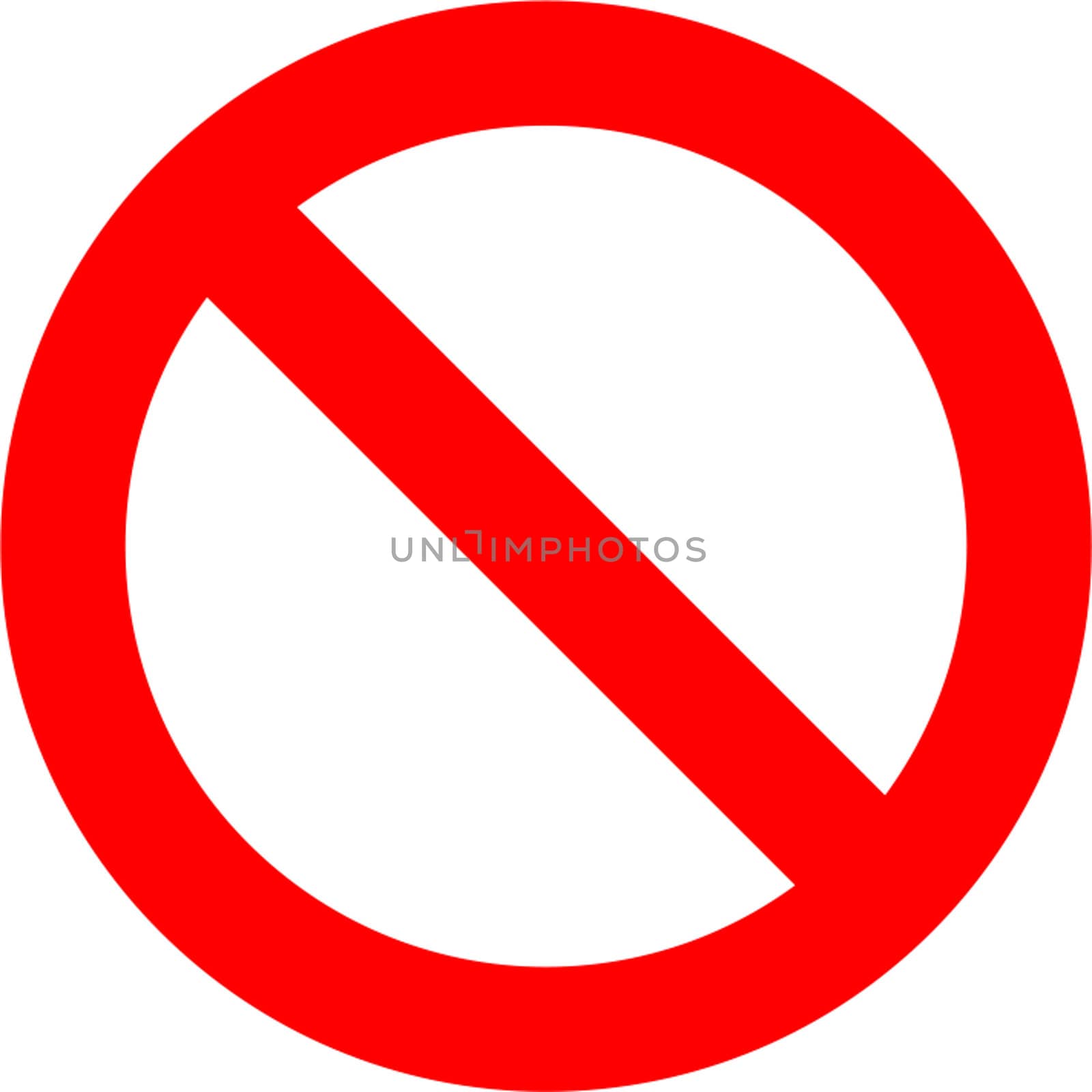 Forbidden sign isolated over white background