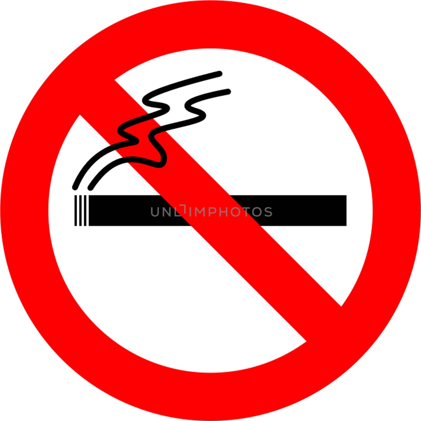 Smoking forbidden sign isolated over white background