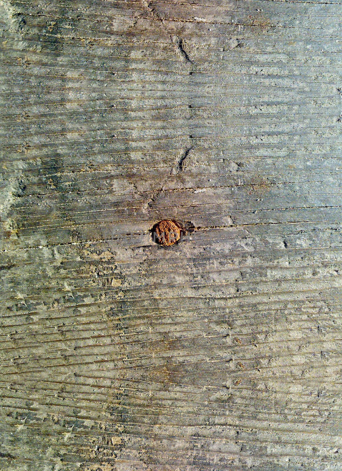 getting old wood texture;the rusty nail