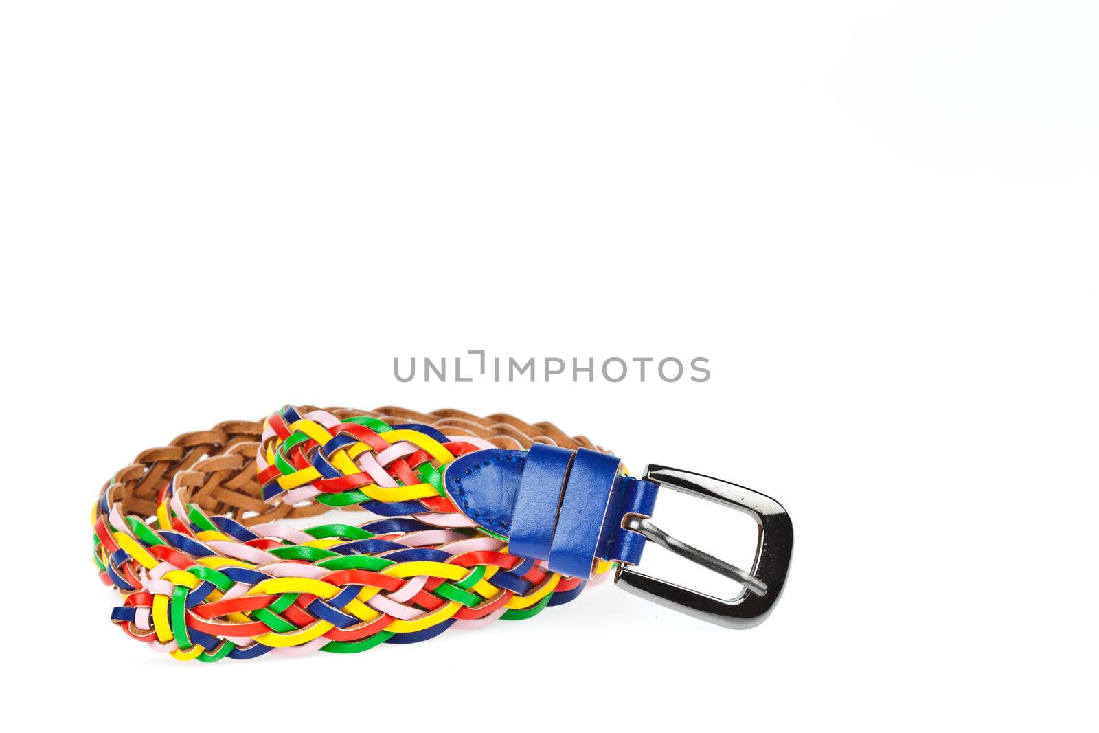 colorful belt  on white background by FrameAngel