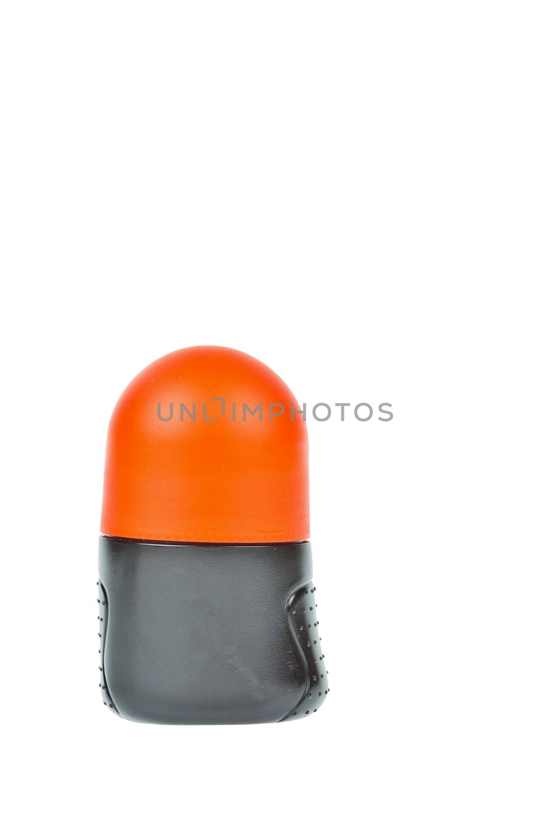 Colorful deodorant on white background