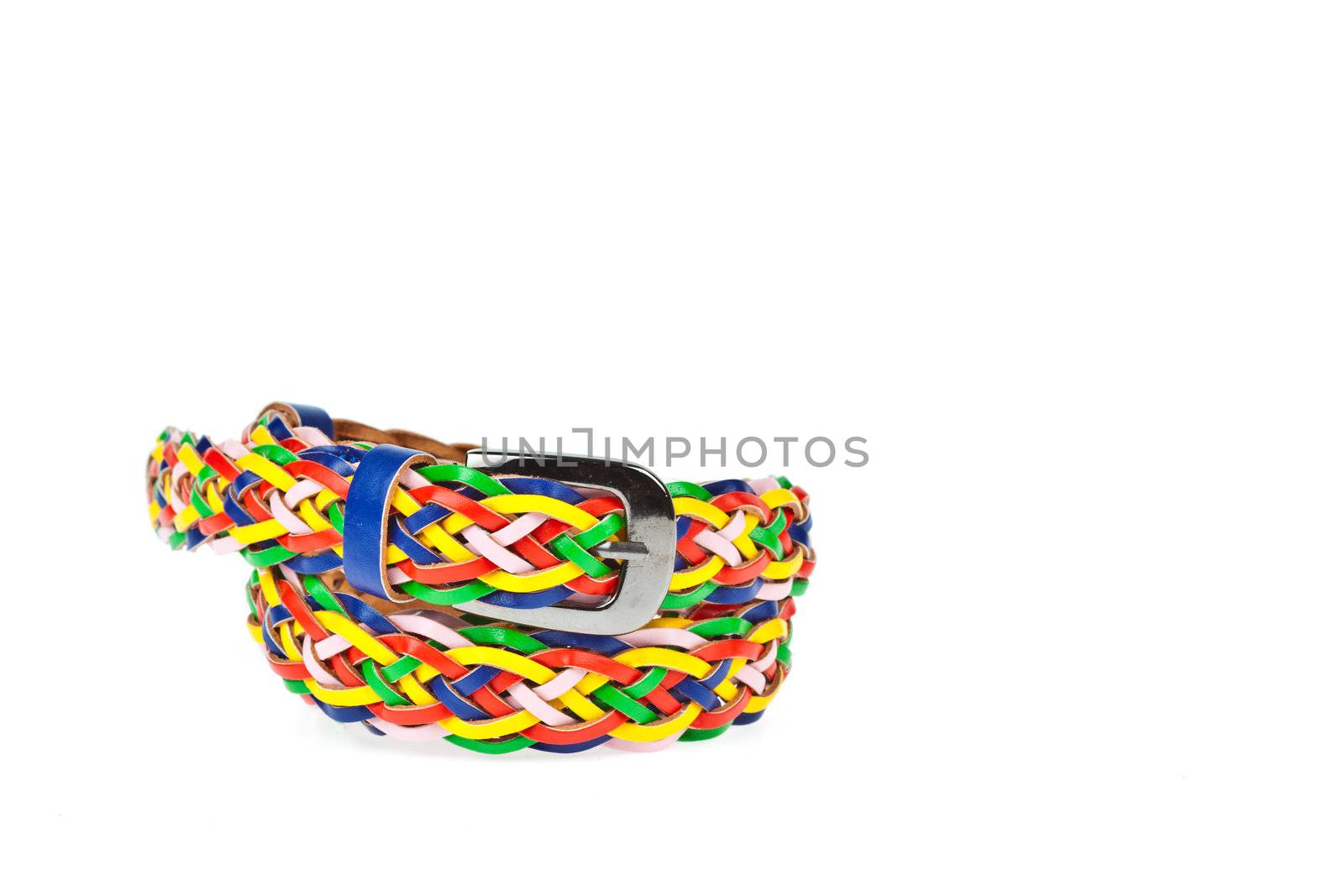 colorful belt  on white background