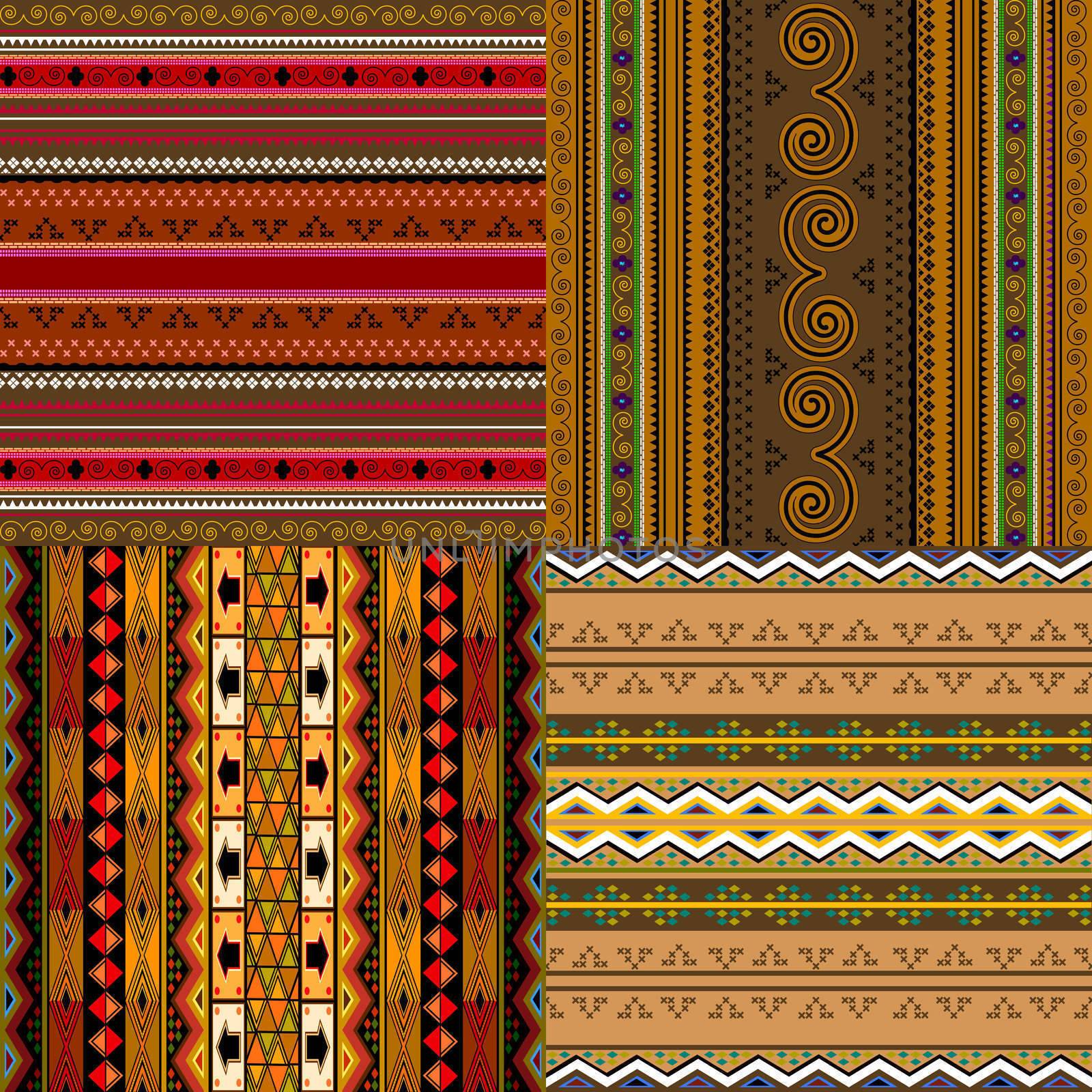 Decorative traditional African backgrounds collection.