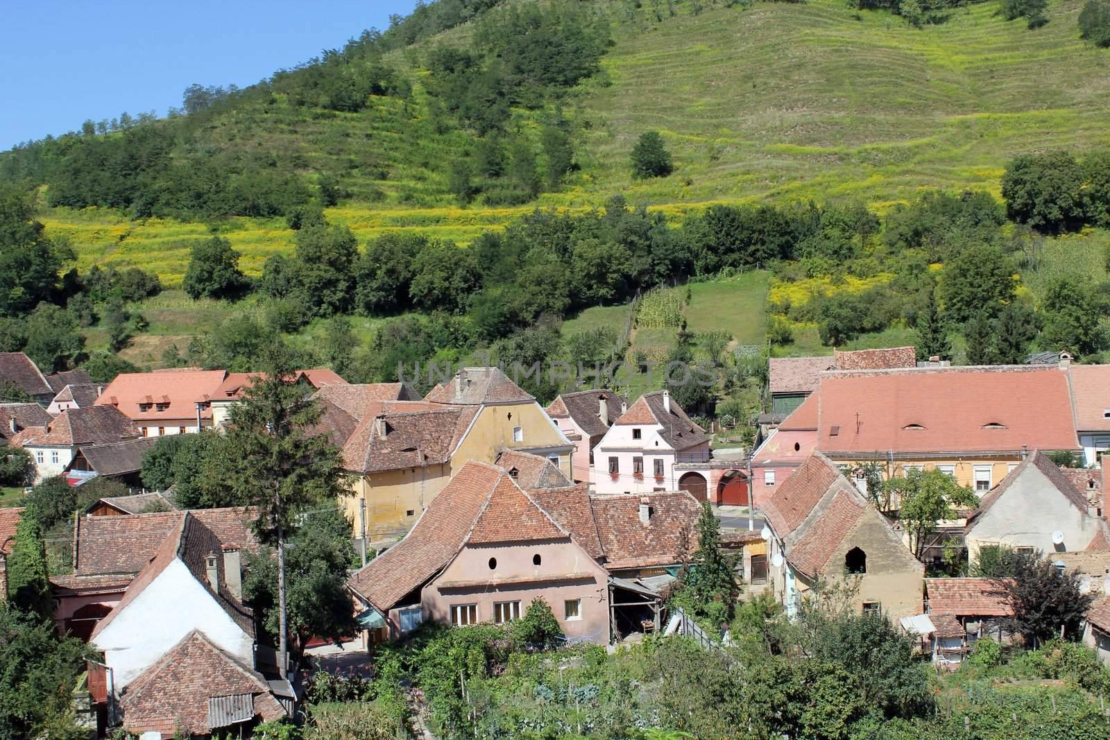 View from the village of Biertan, Transylvania
