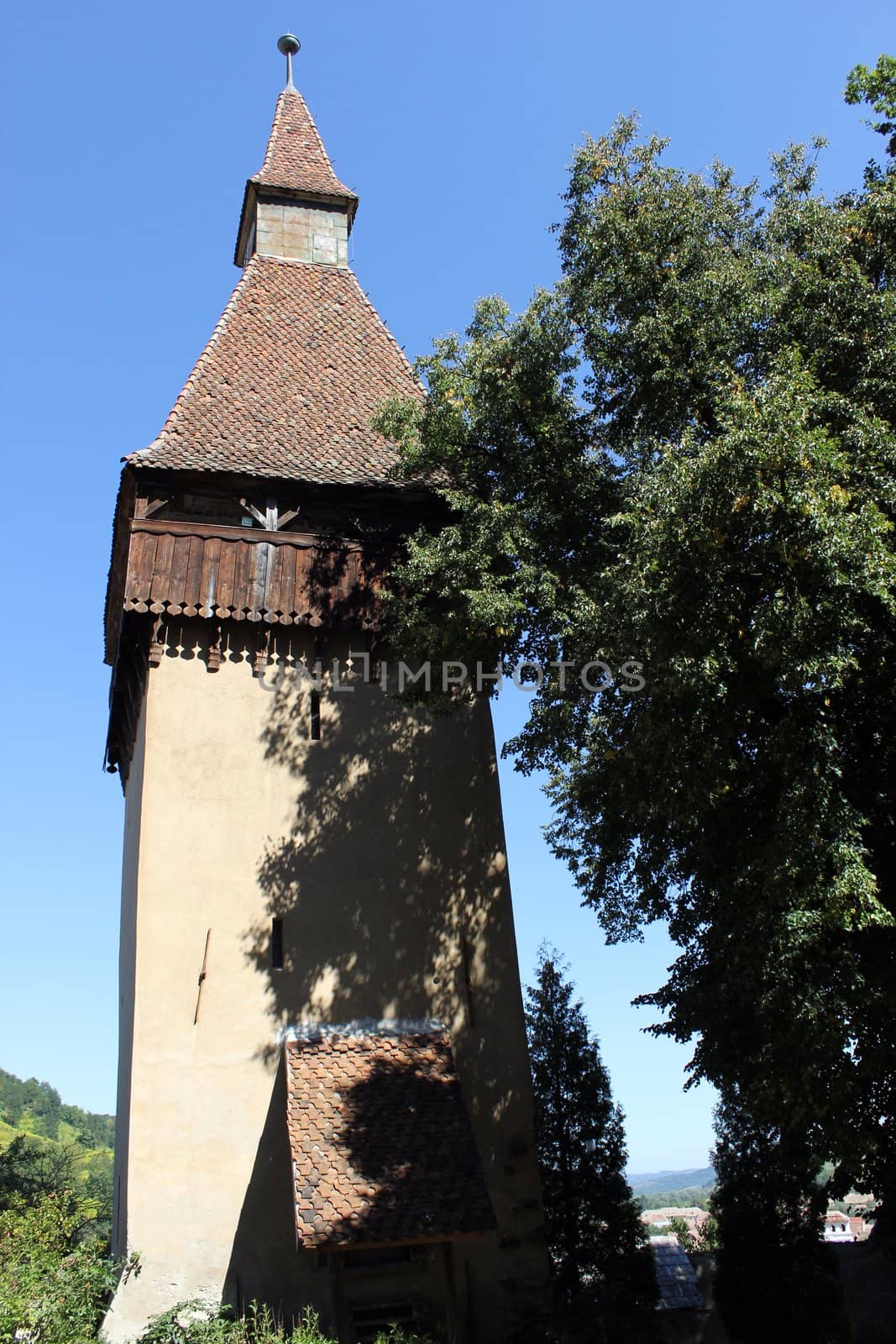 The tower of Biertan fortified church, UNESCO heritage monuments from Romania