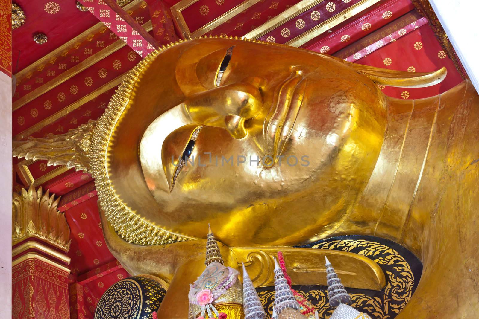 gold buddha with smiling face by FrameAngel