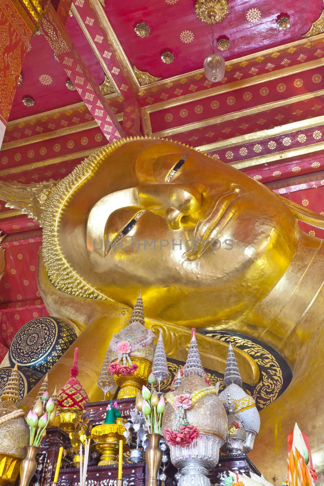 gold buddha with smiling face by FrameAngel