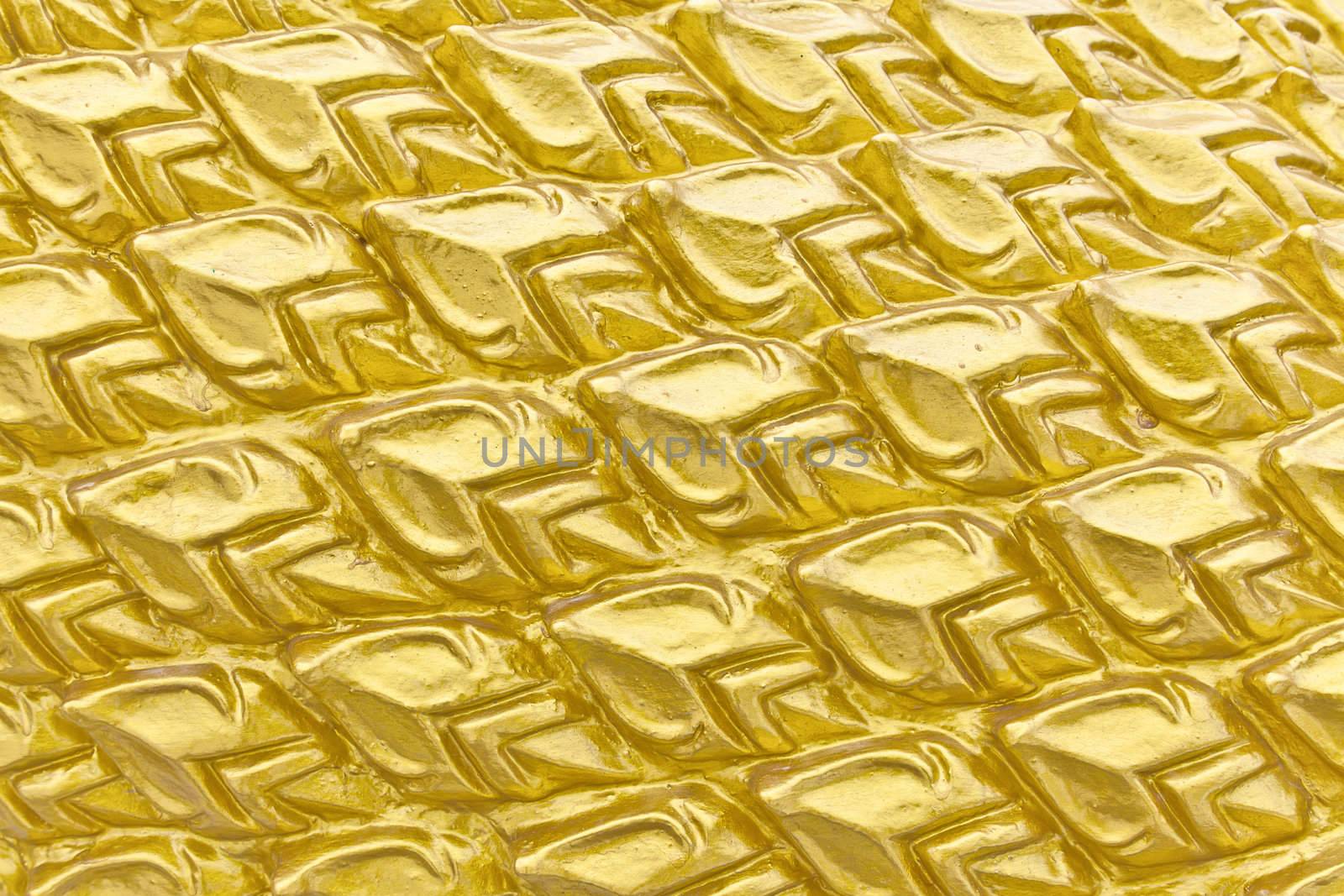 Texture sculpture of Golden Dragon Scales by FrameAngel