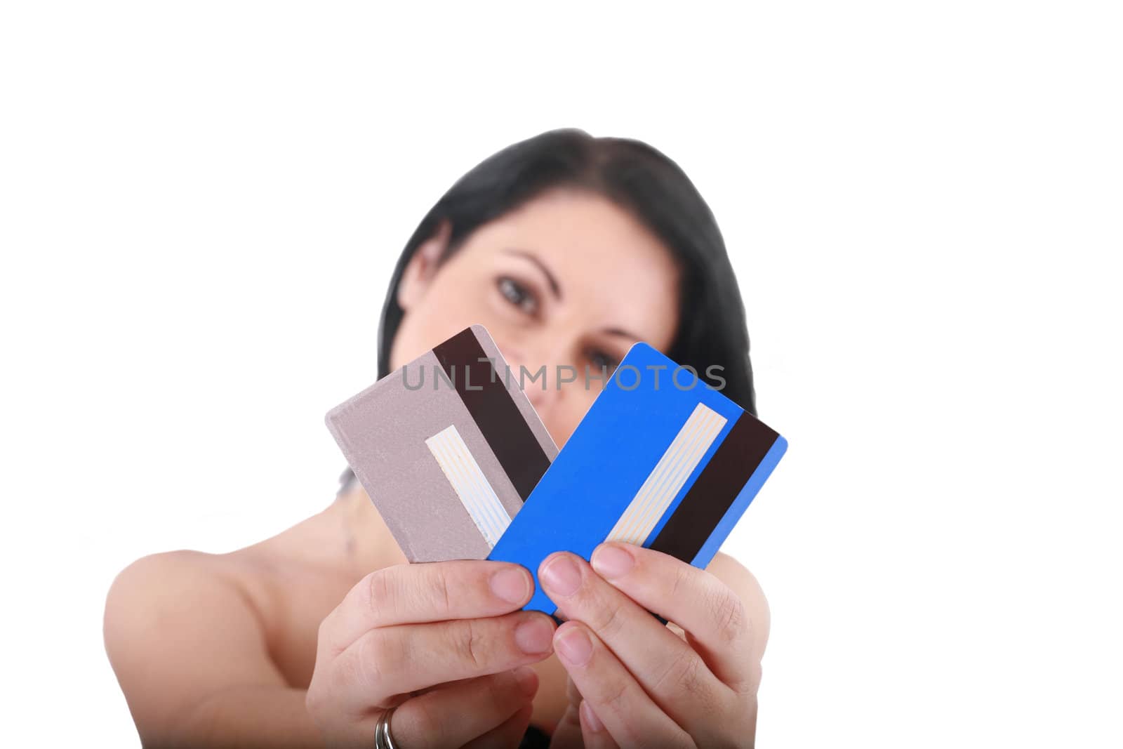 woman with credit cards, shallow by dacasdo