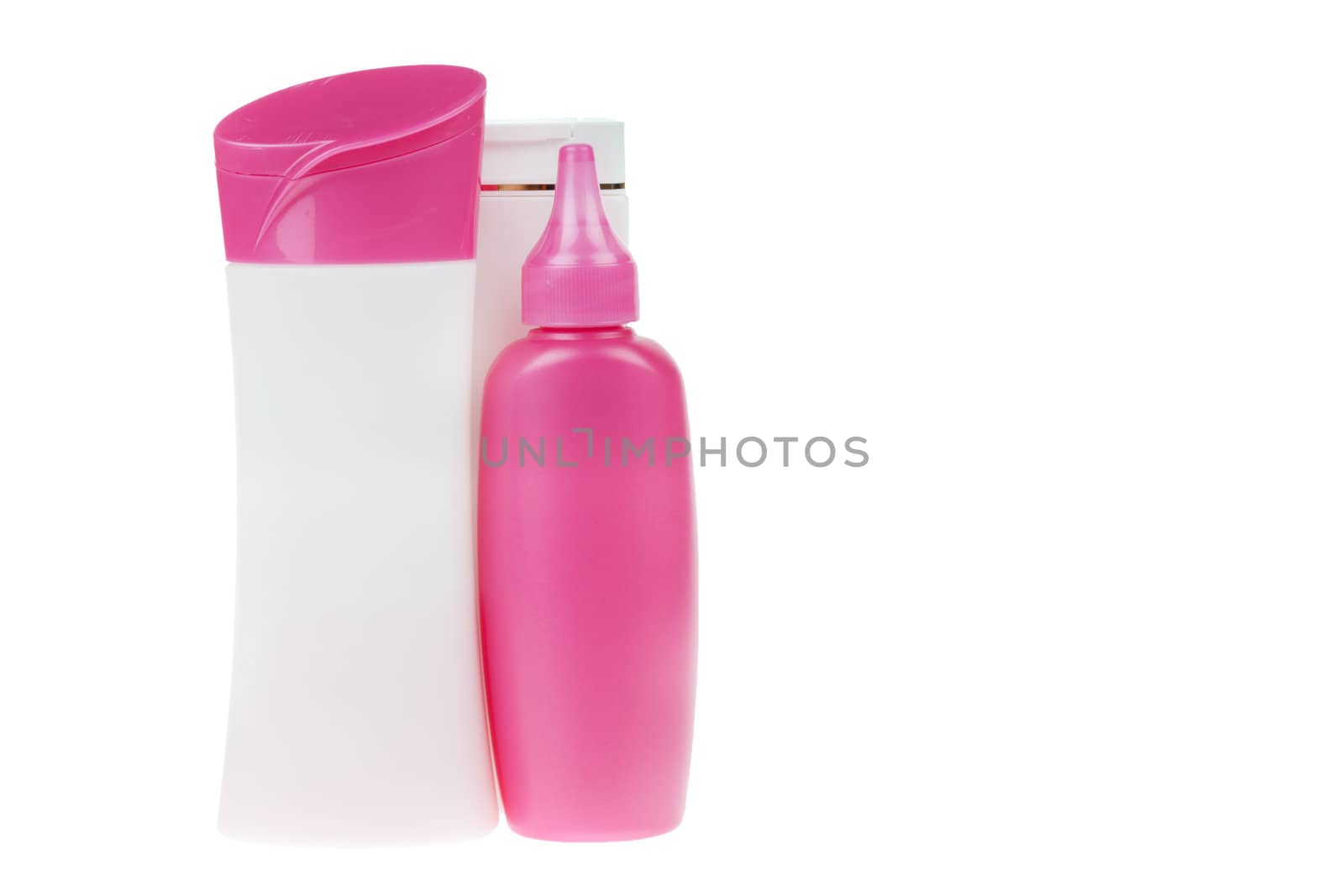 group of product packaging. isolated over white background