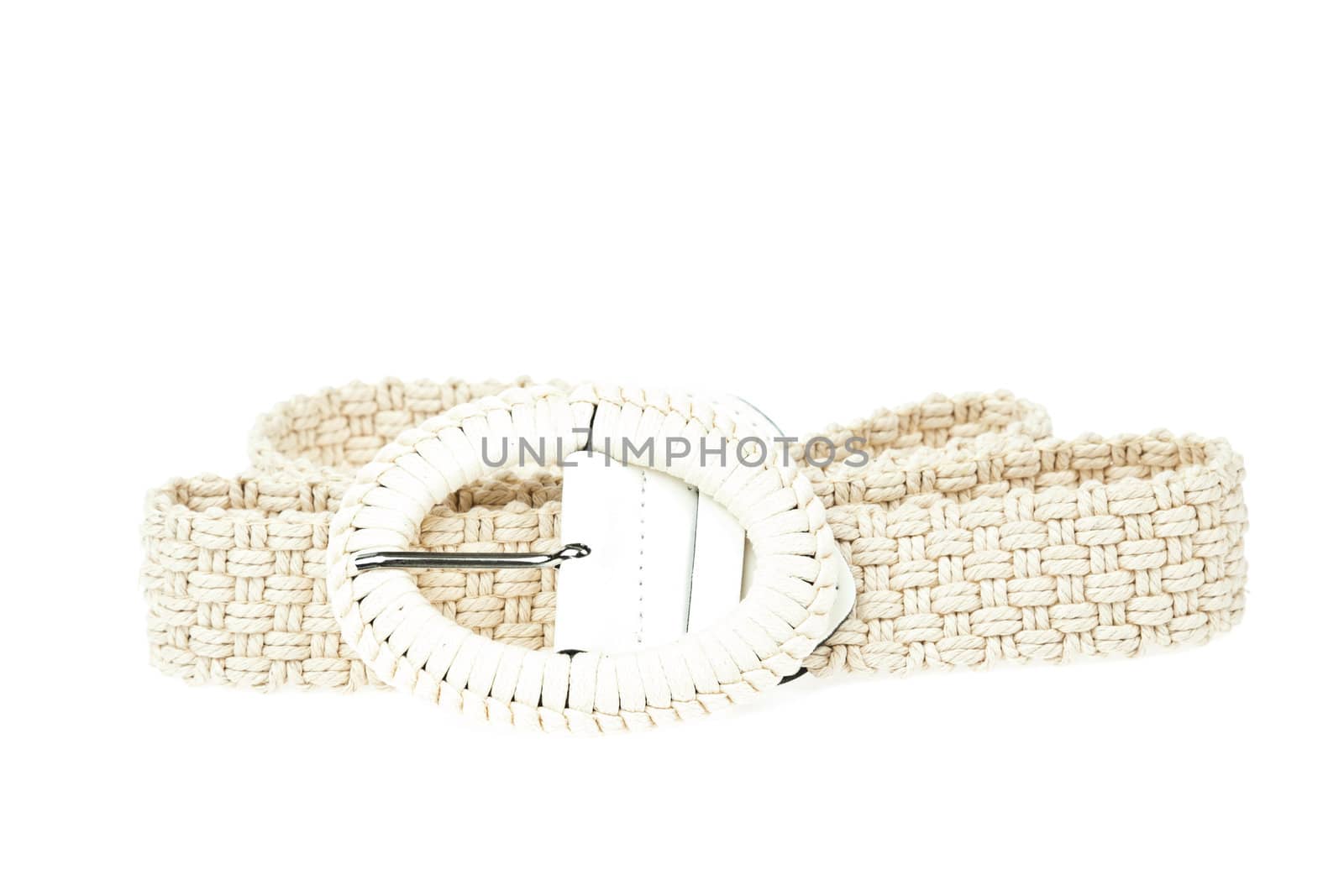 colorful white belt  on white background by FrameAngel